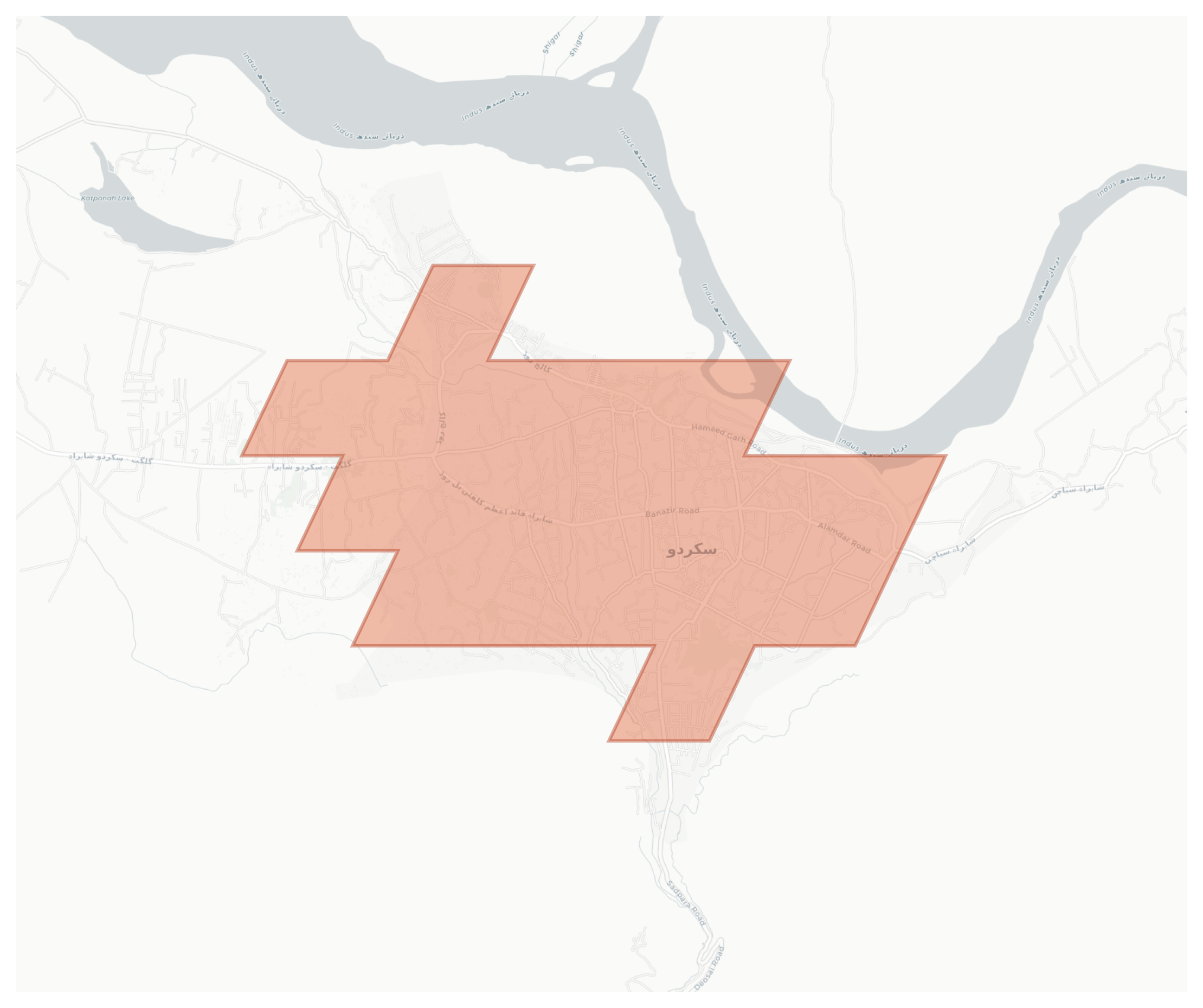 Skardu geographic map