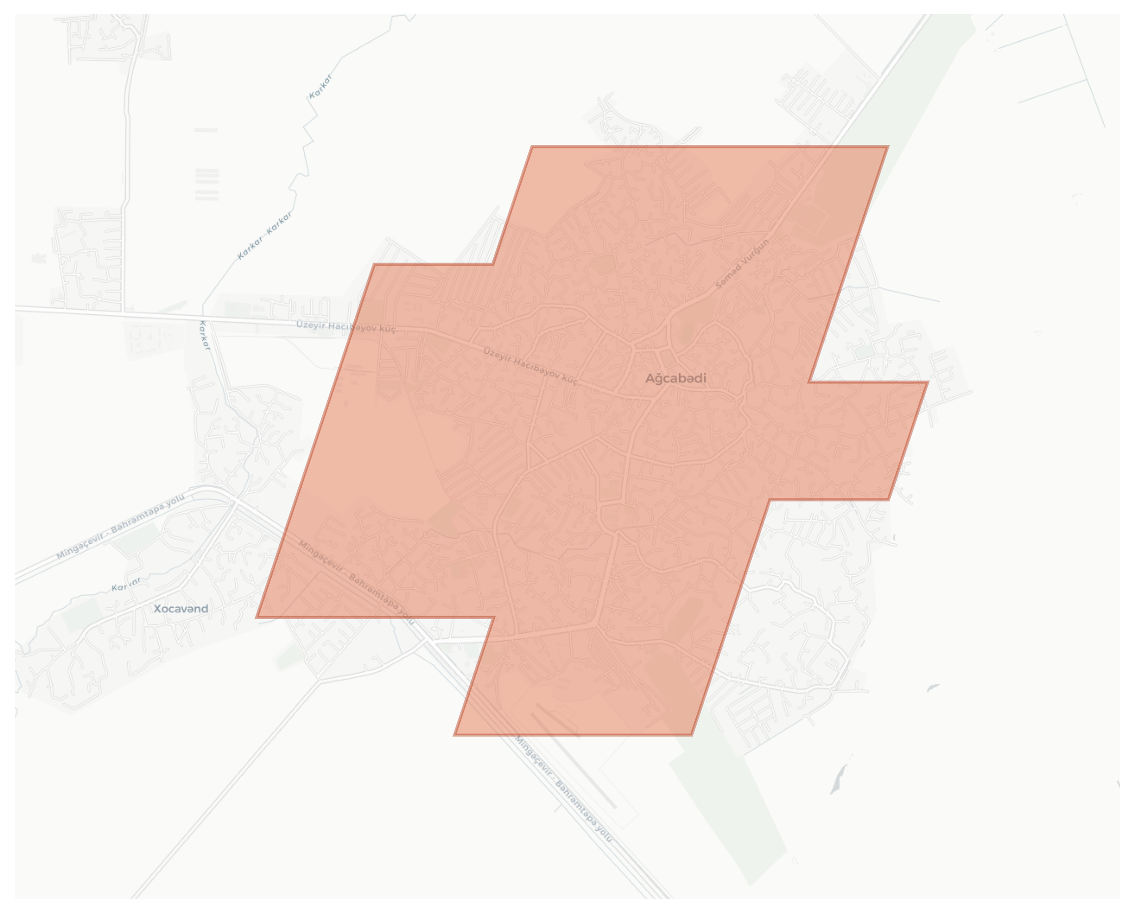 Aghjabadi geographic map