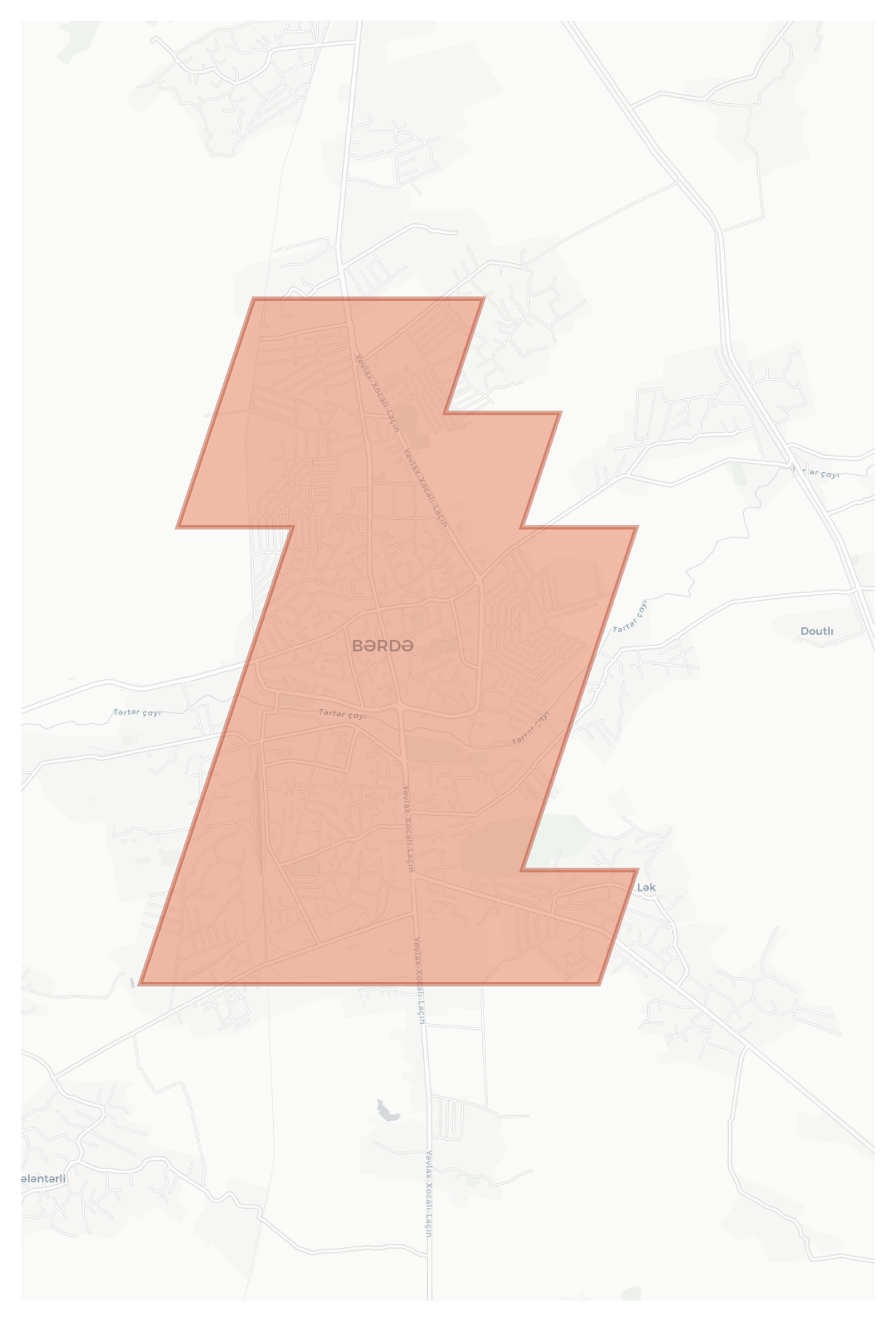 Barda geographic map