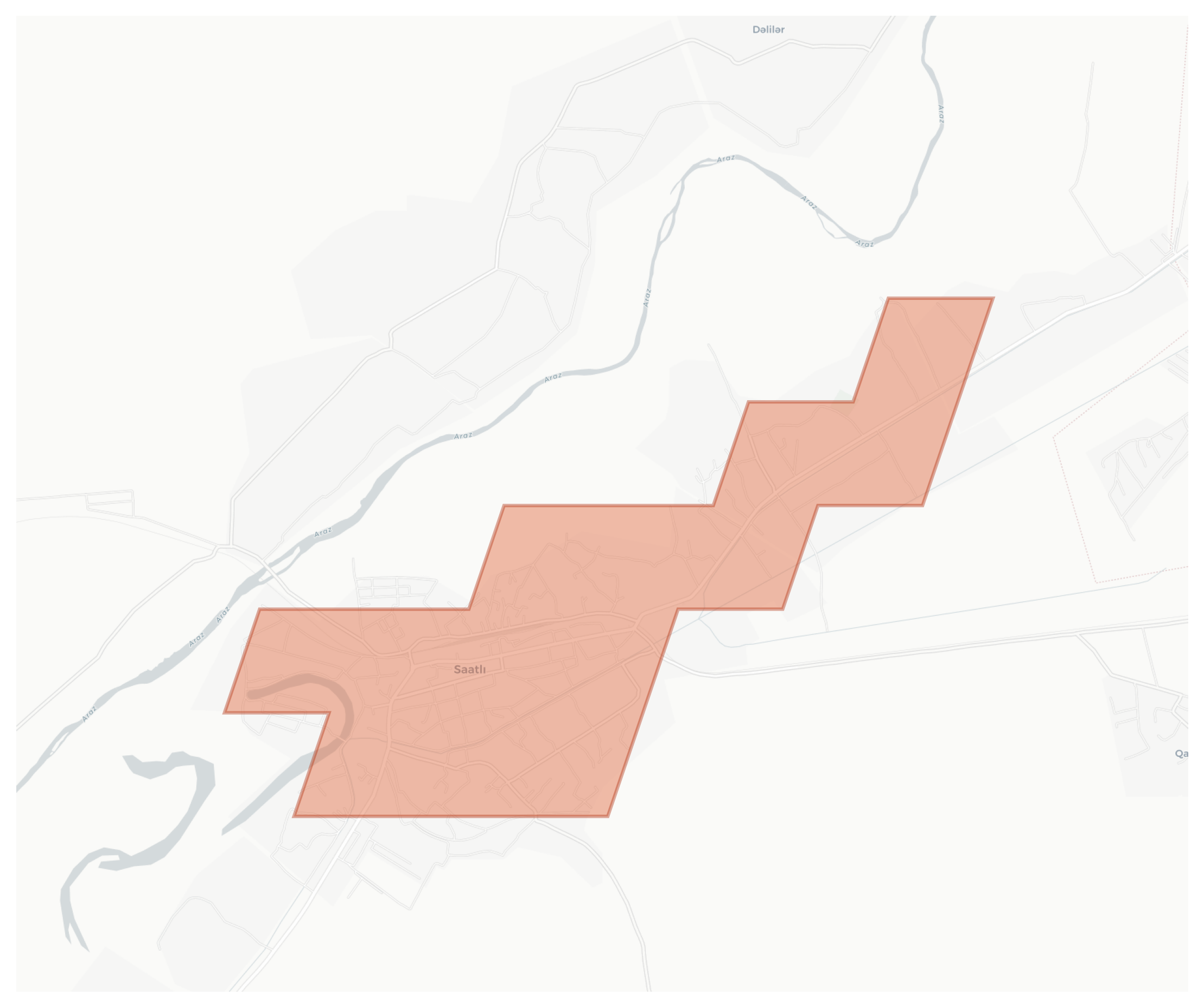 Saatli geographic map