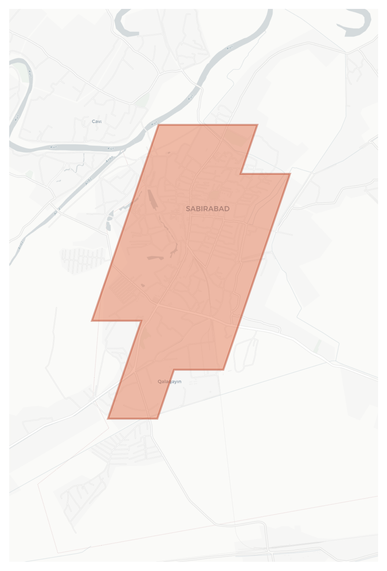 Sabirabad geographic map