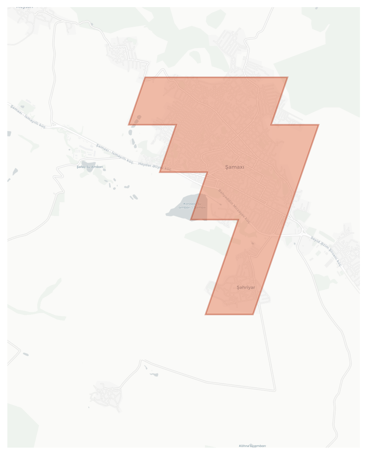 Shamakhi geographic map