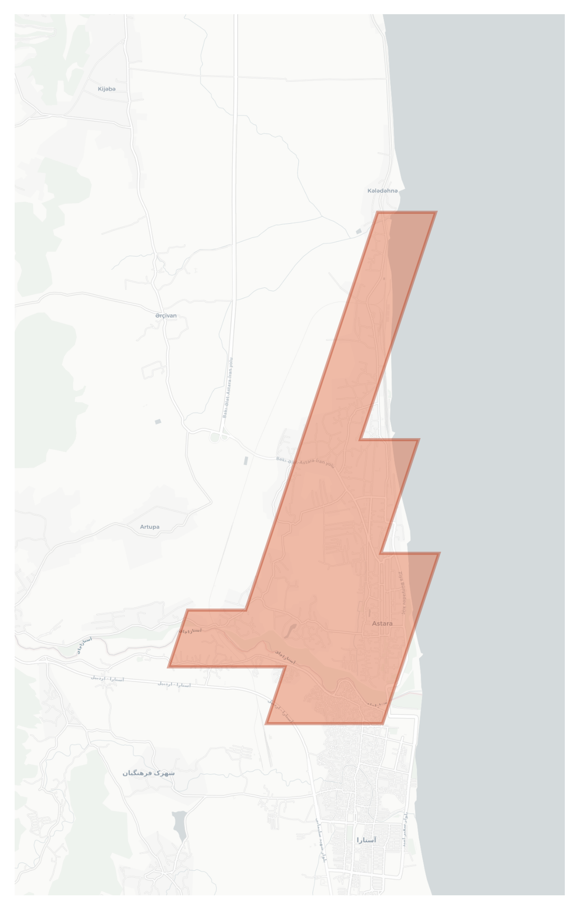 Astara geographic map
