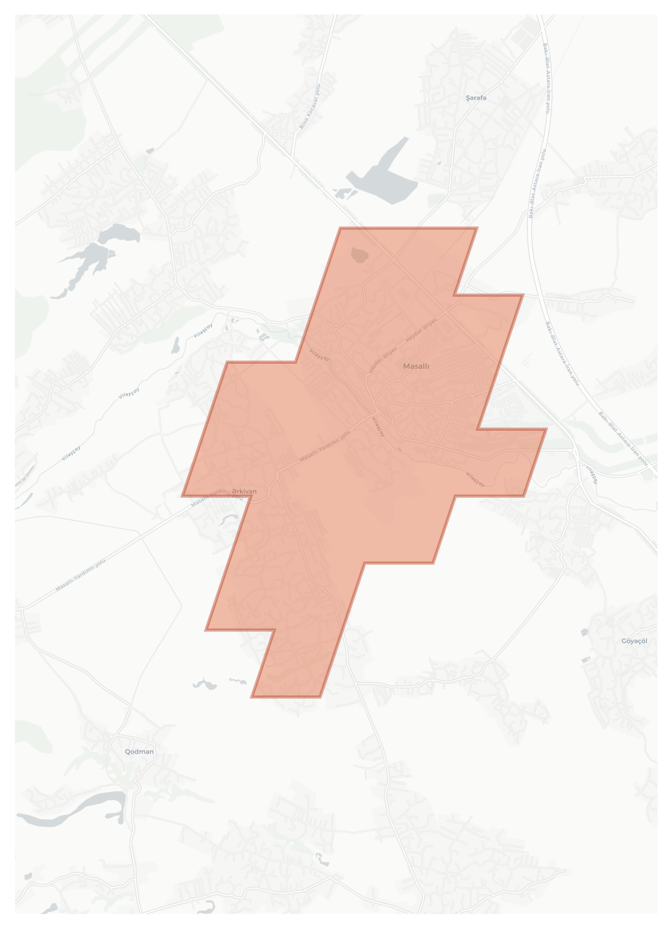 Masallı geographic map