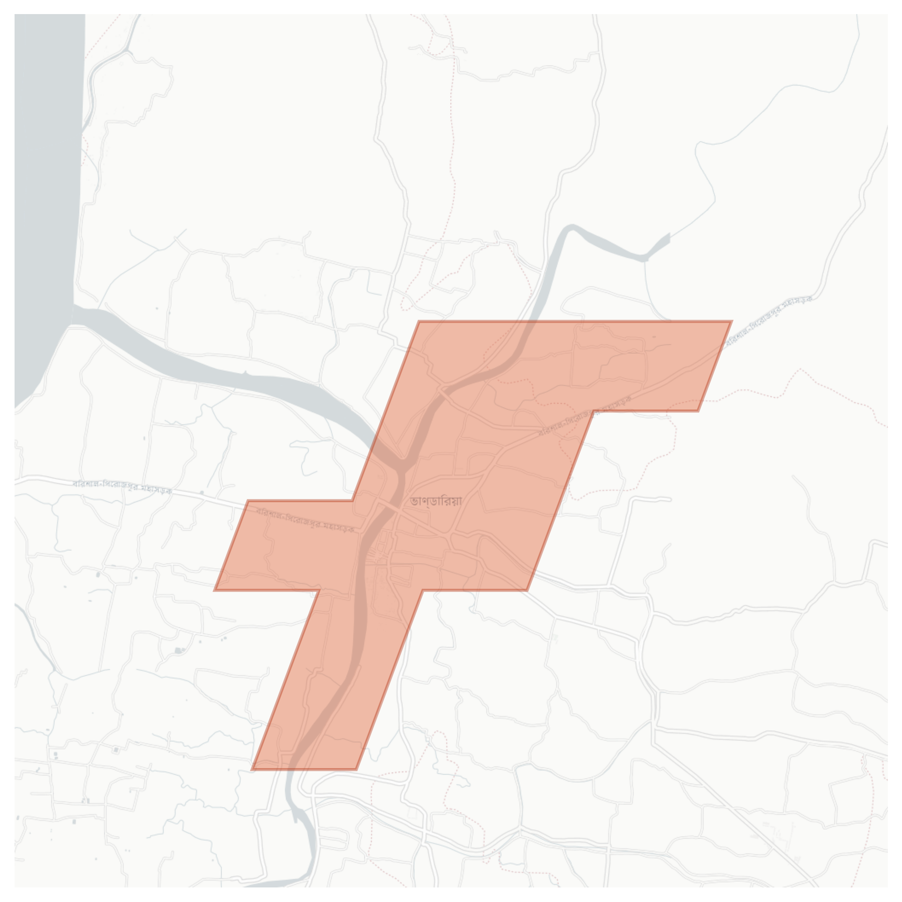 Bhandaria geographic map