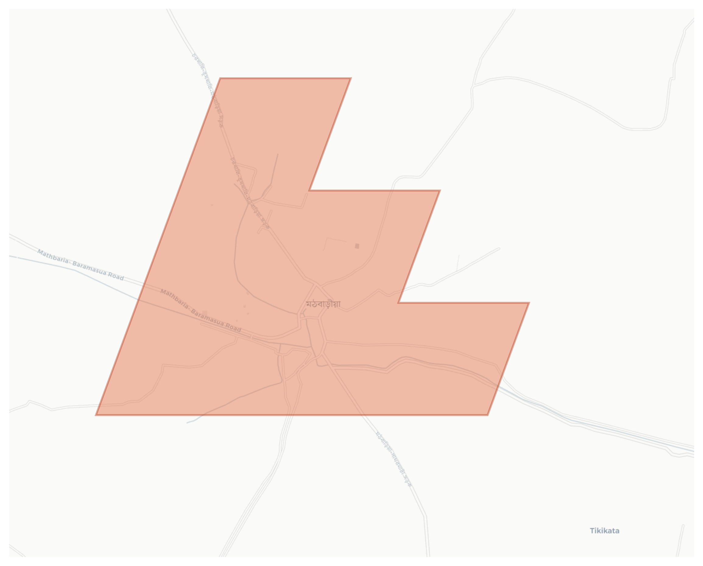 Mathbaria geographic map