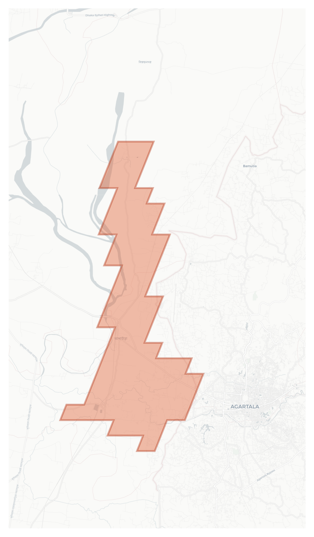 Akhaura geographic map