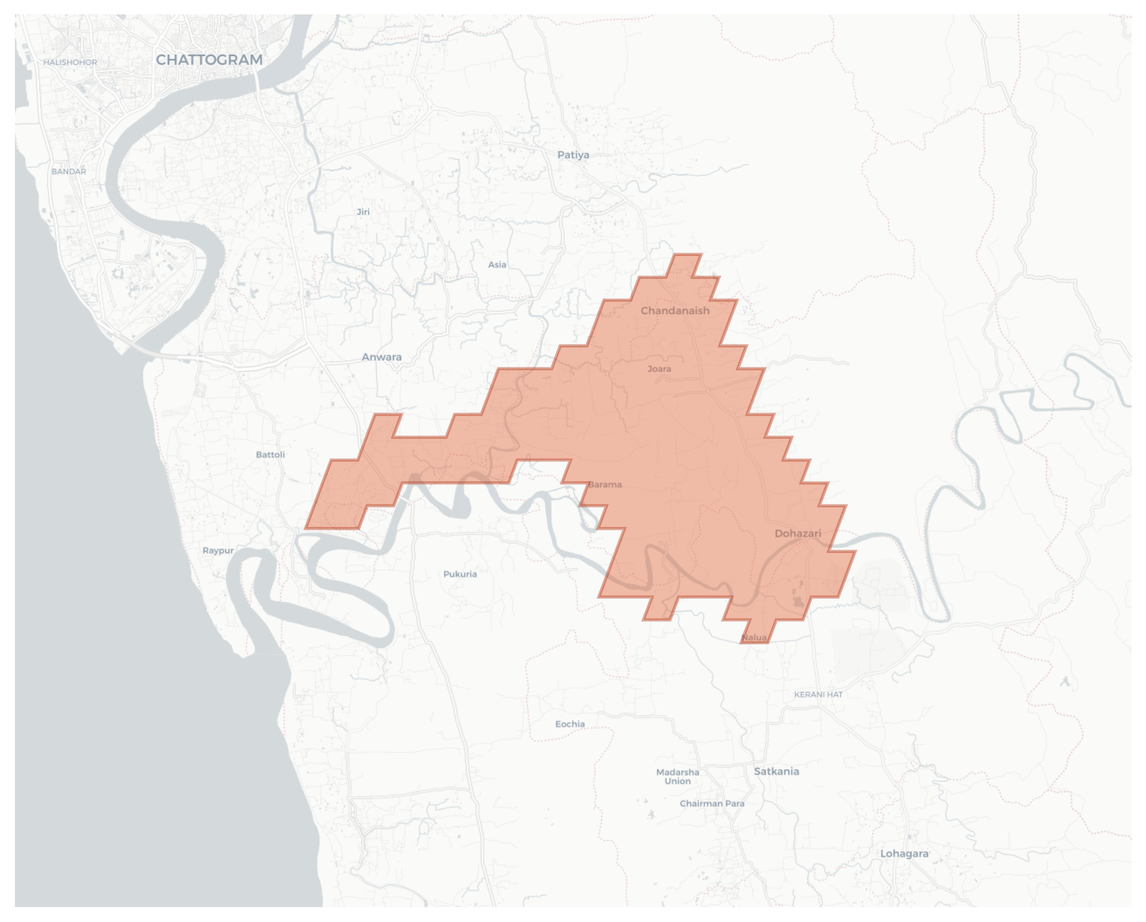 Chandanaish geographic map
