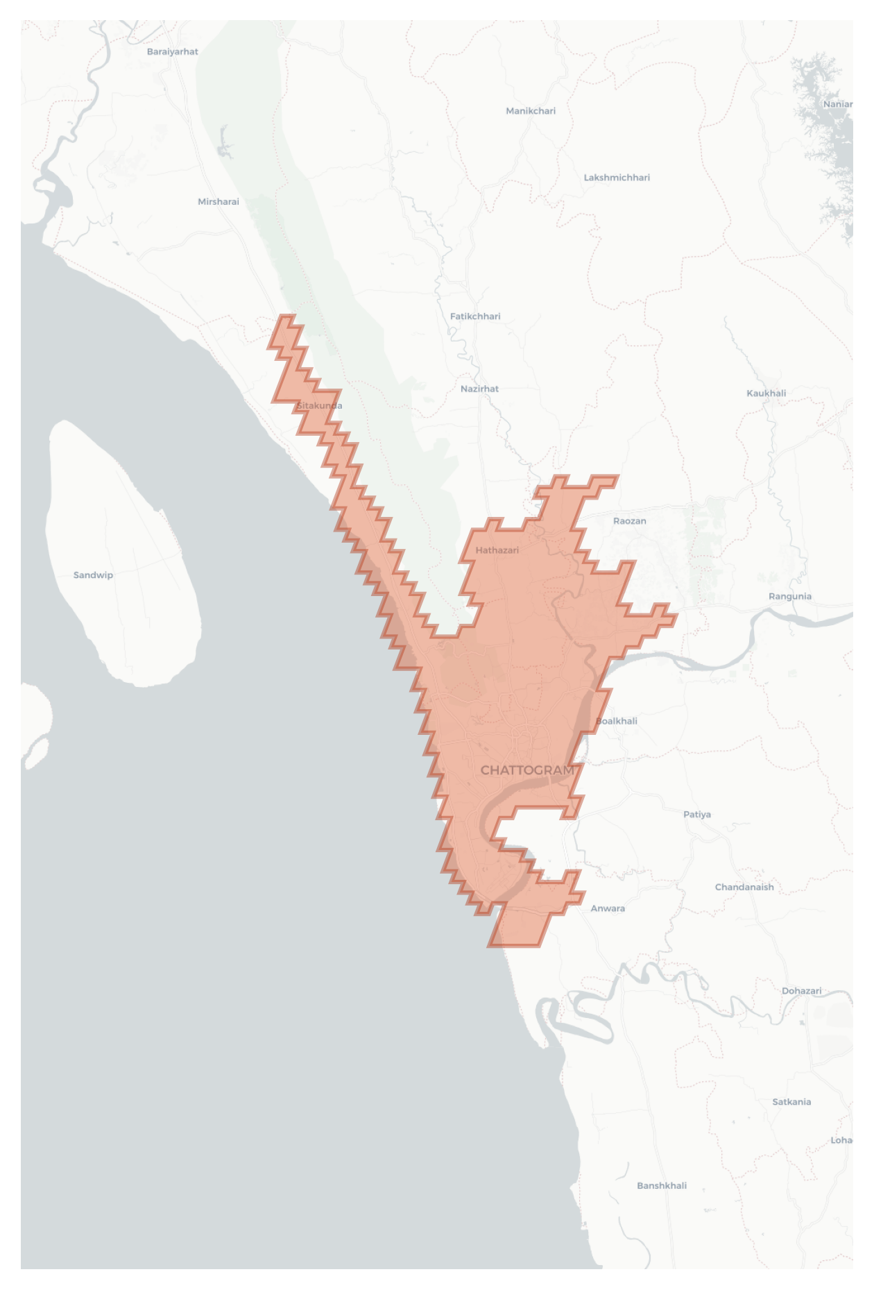 Chattogram geographic map