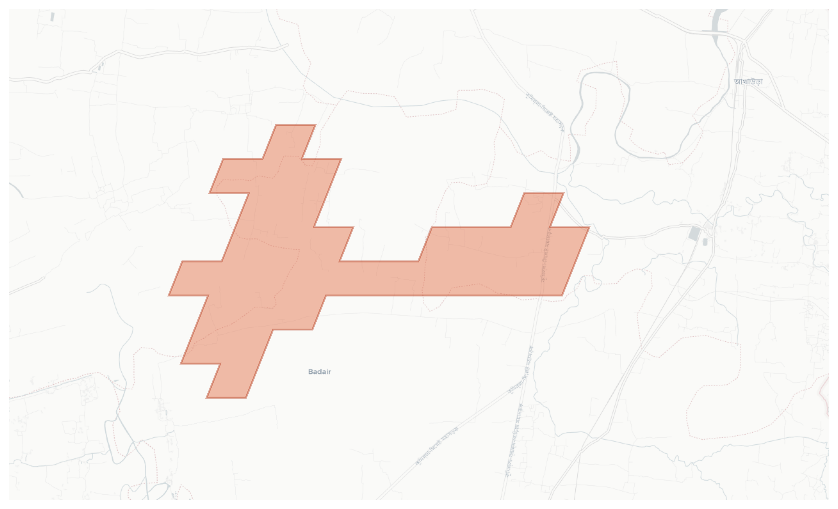 Comilla geographic map