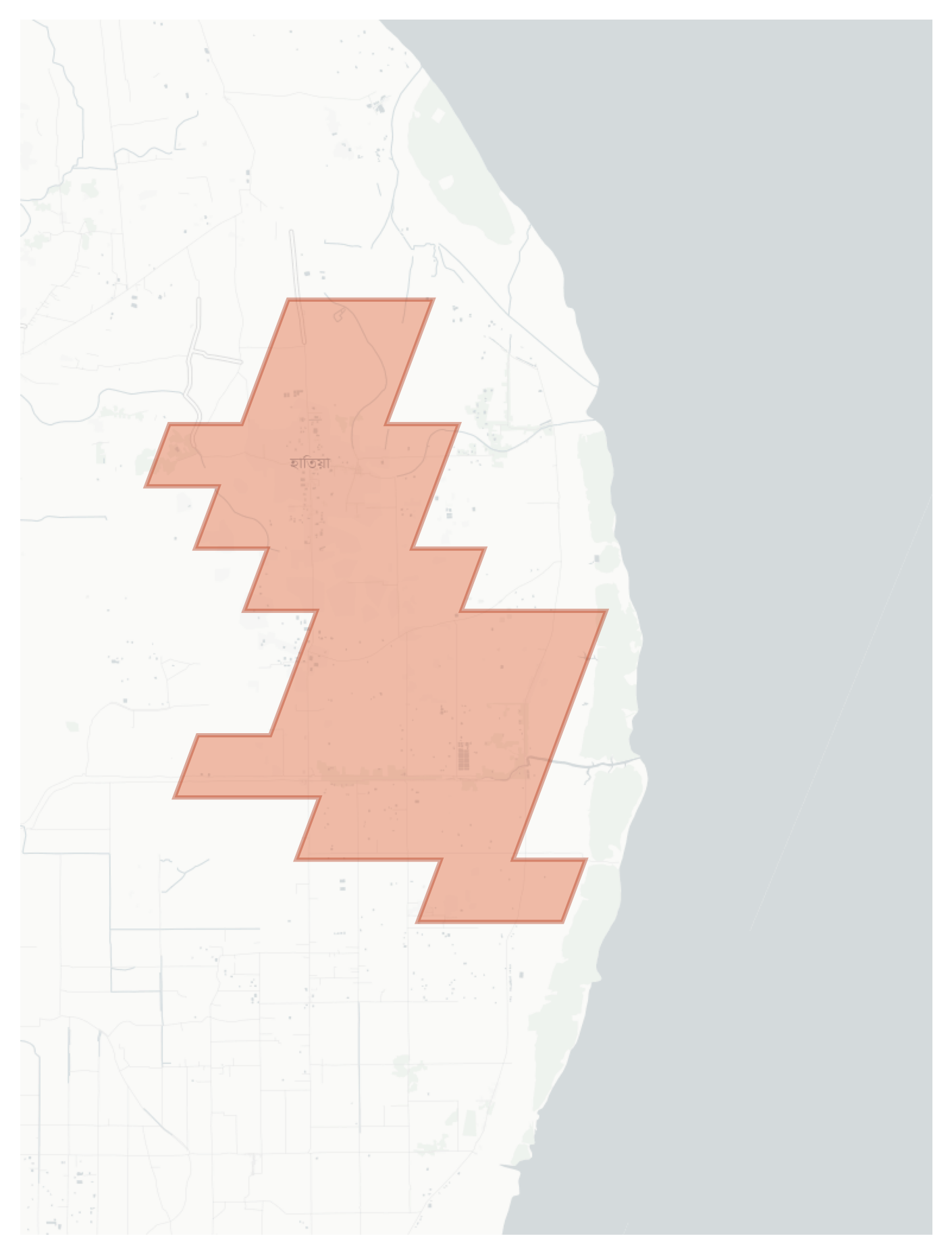 Hatiya geographic map