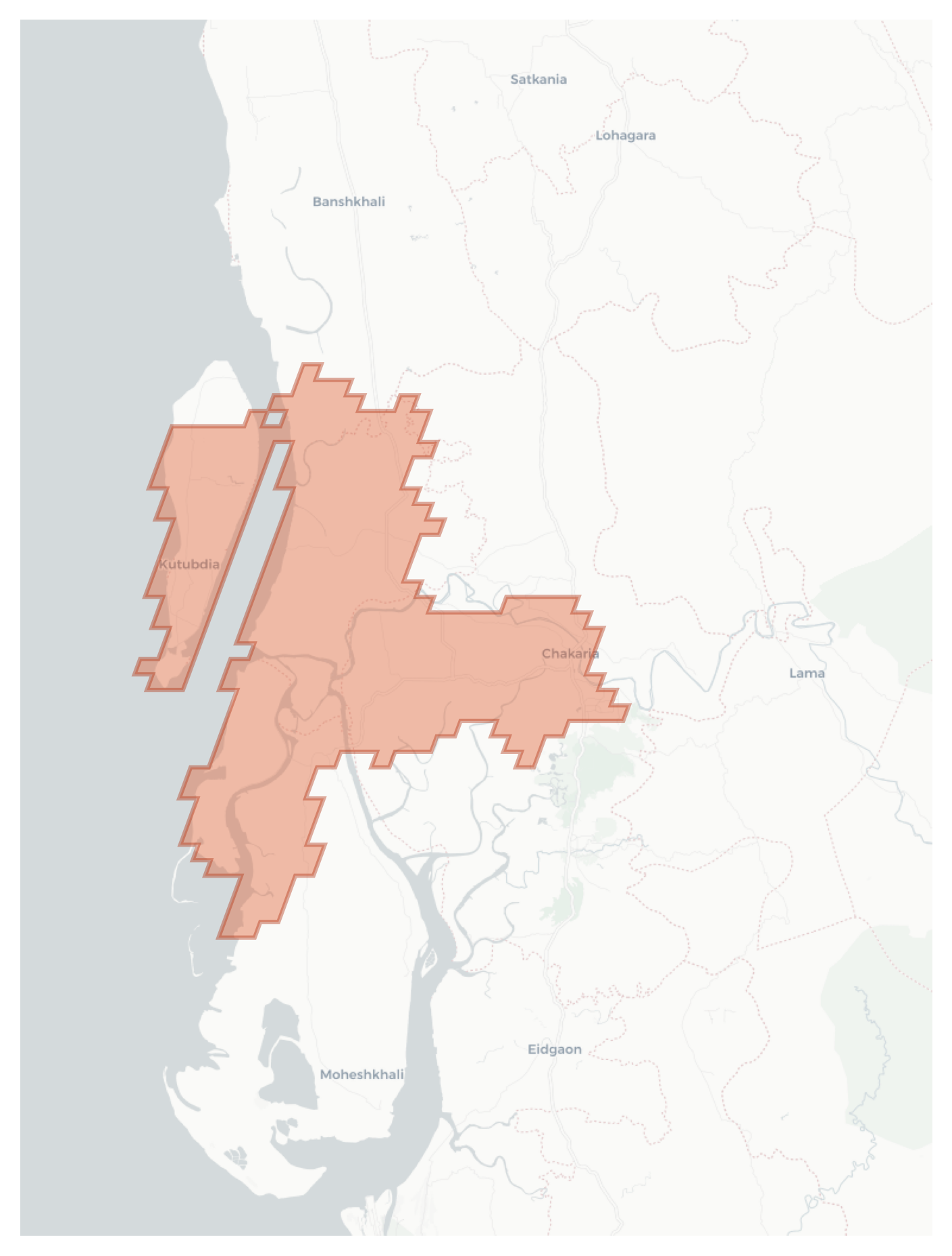 Kutubdia geographic map