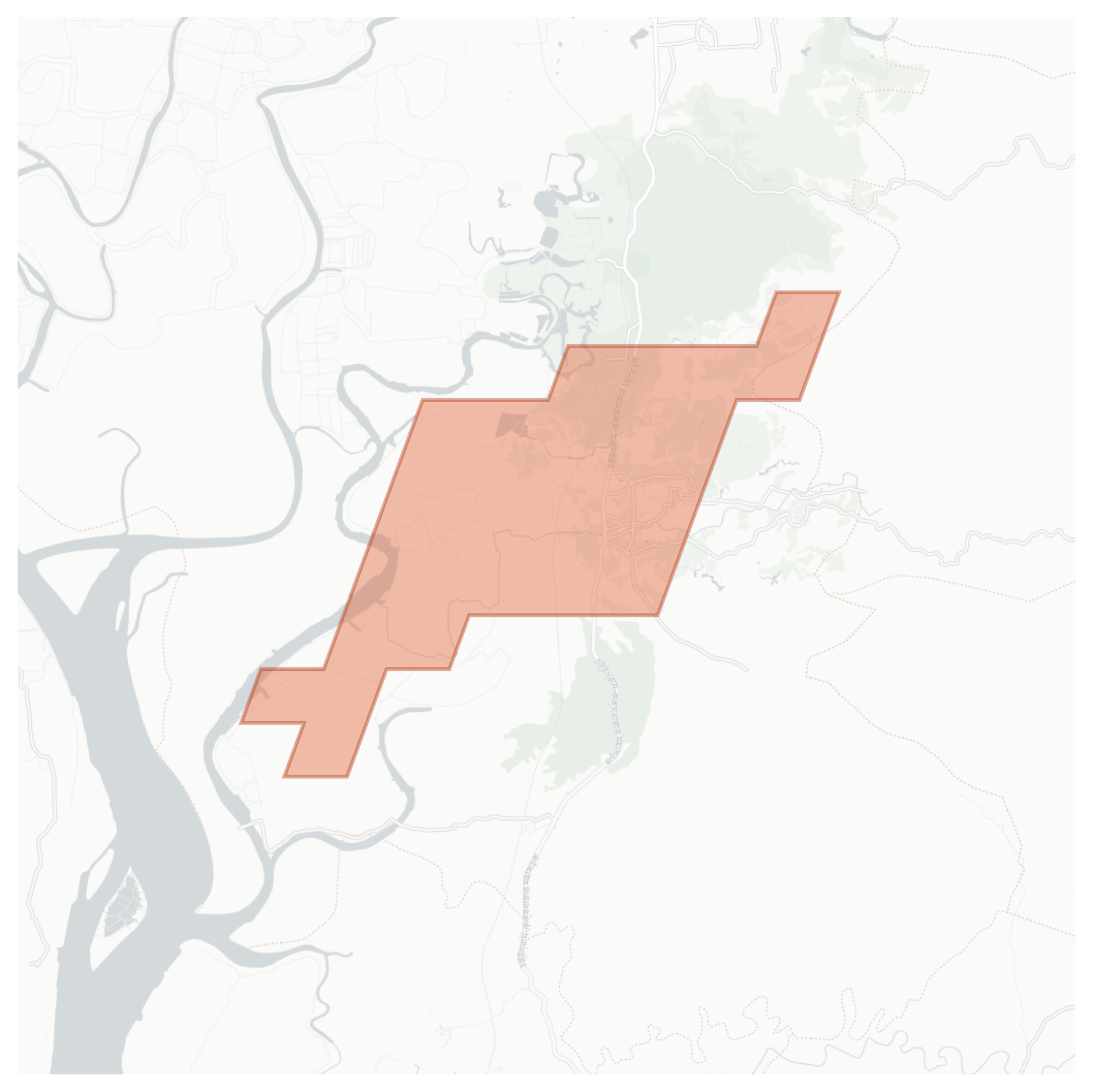 Malumghat Bazar geographic map