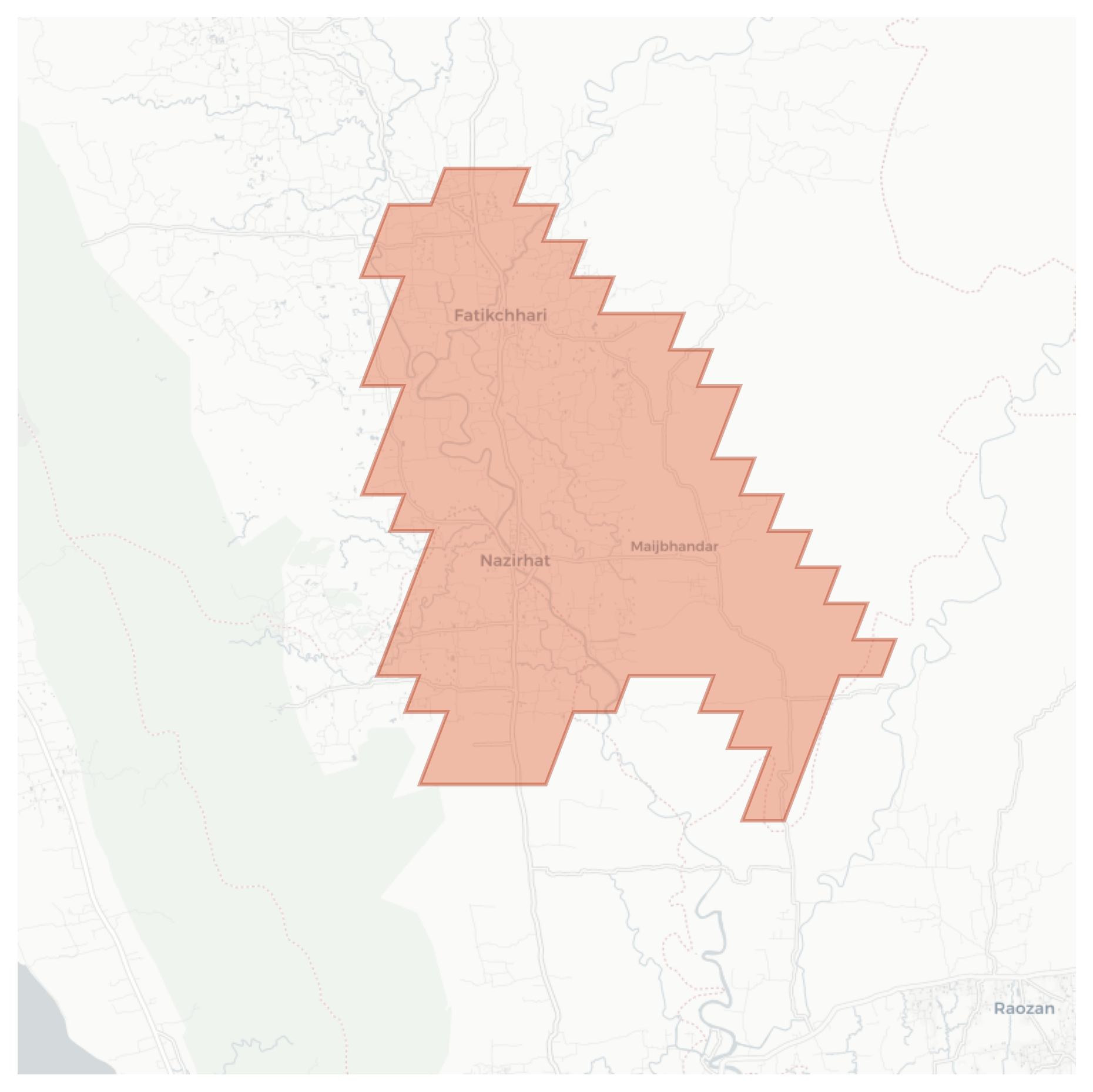 Nazirhat geographic map