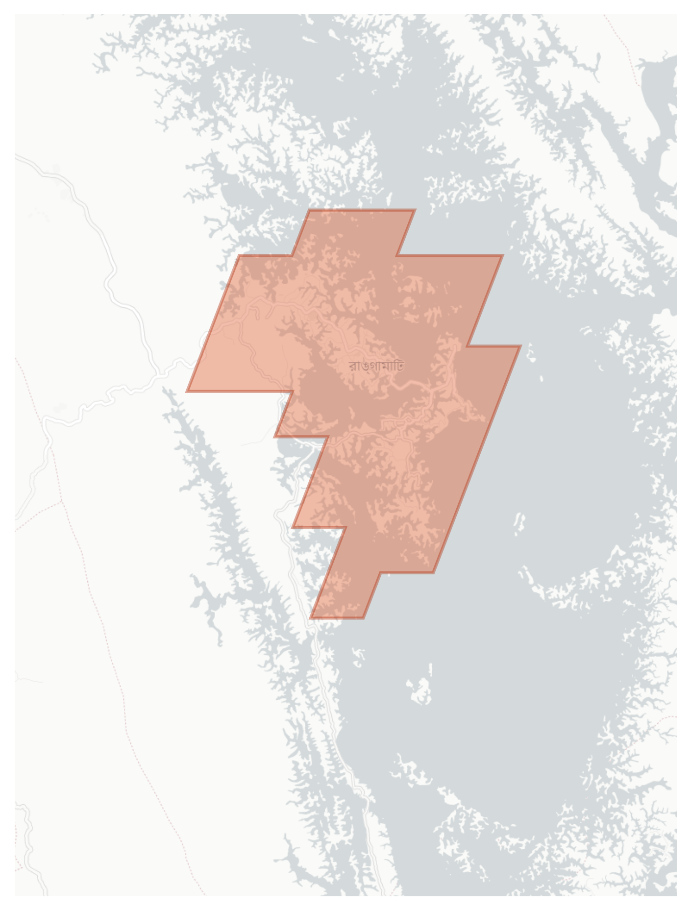 Rangamati geographic map