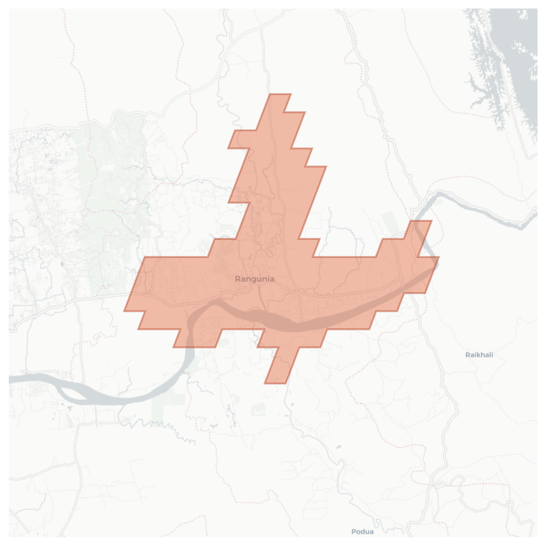 Rangunia geographic map