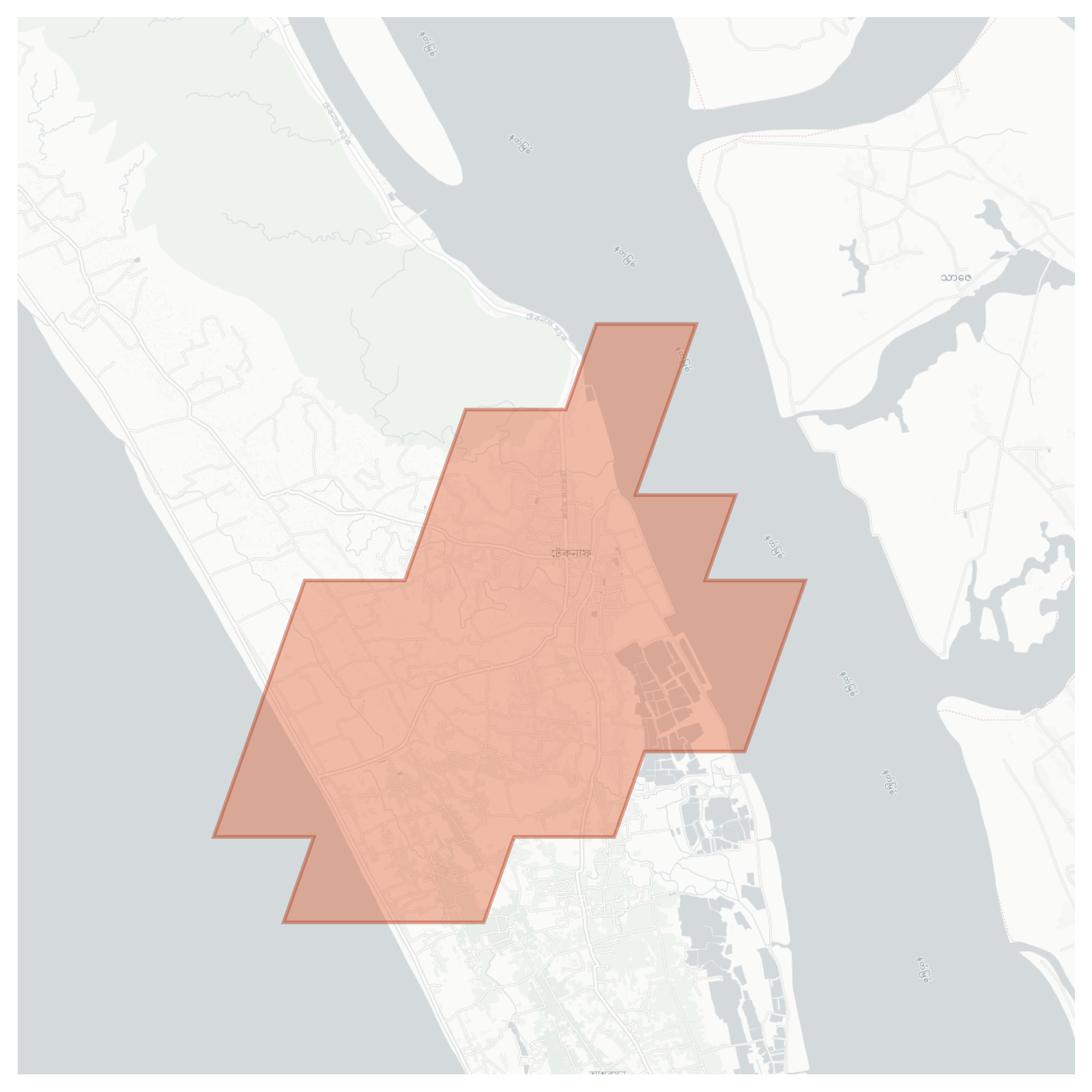 Teknaf geographic map