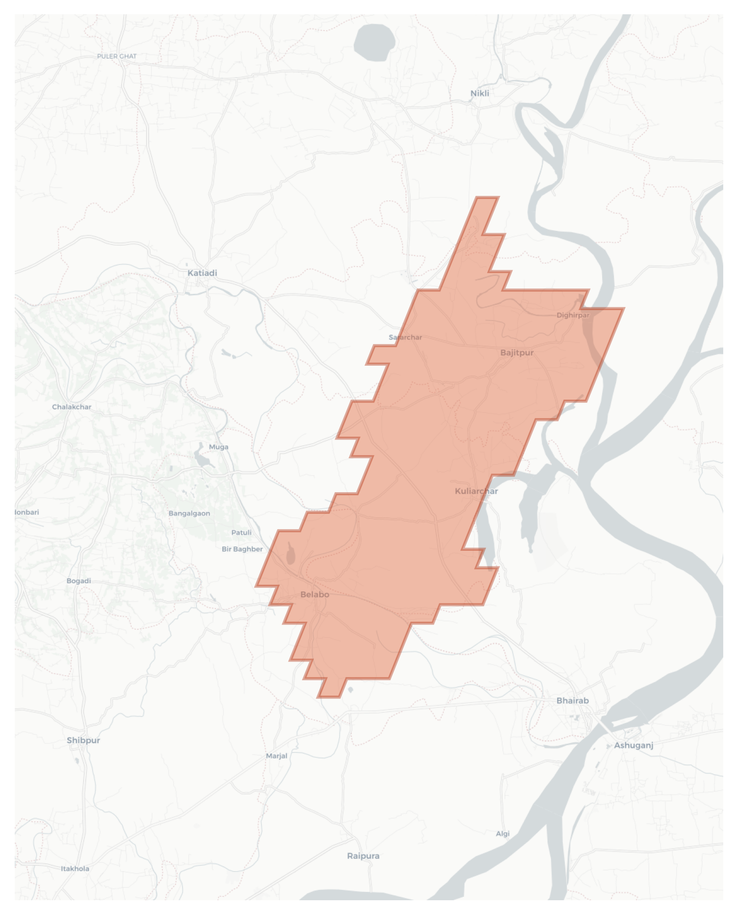 Bajitpur geographic map