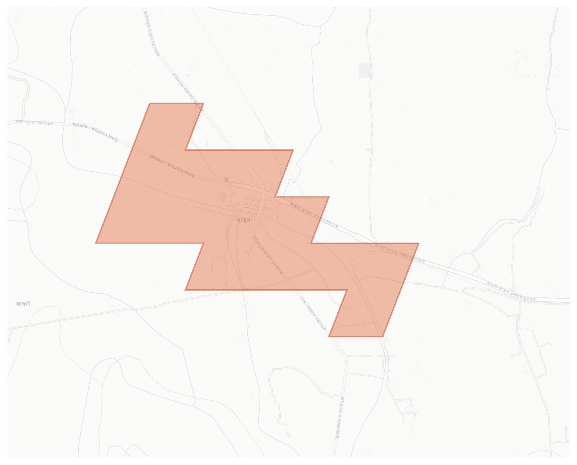 Bhanga geographic map
