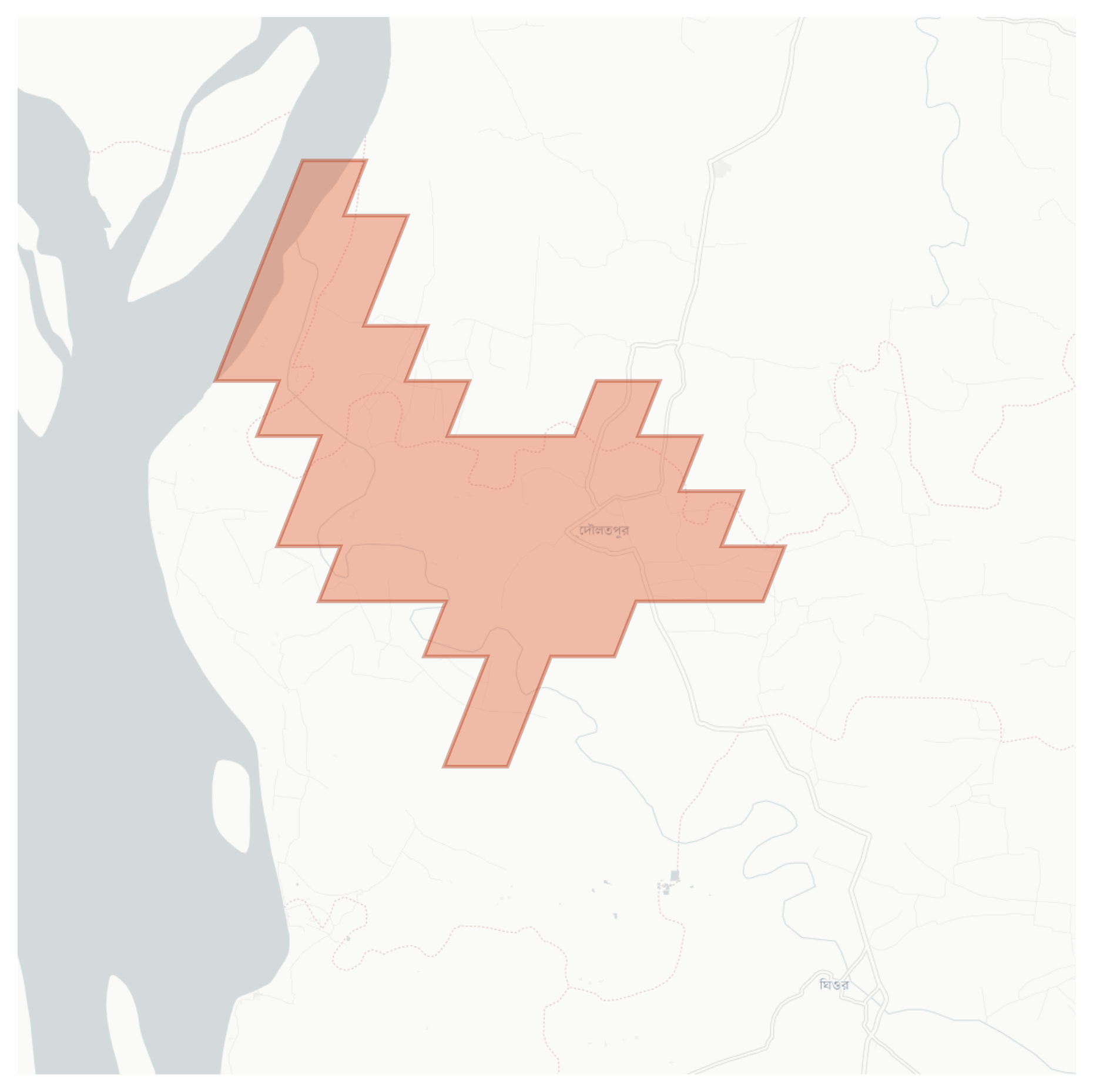 Daulatpur geographic map