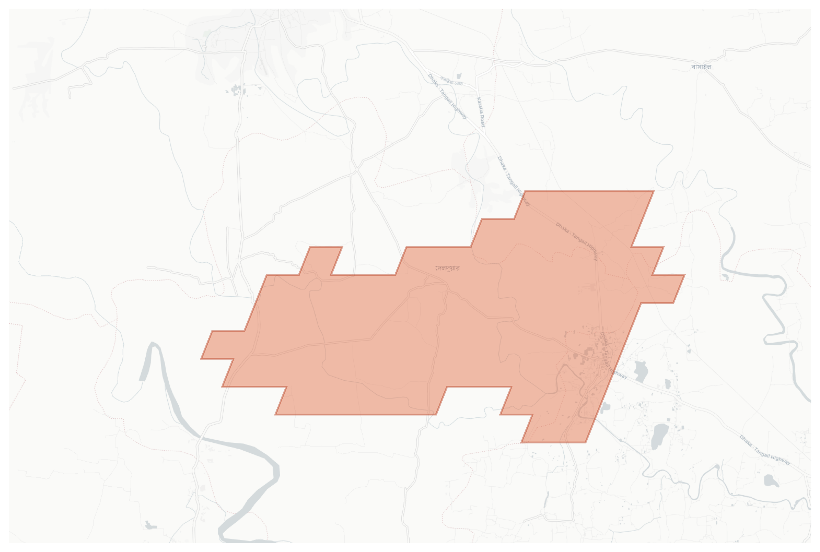 Delduar geographic map