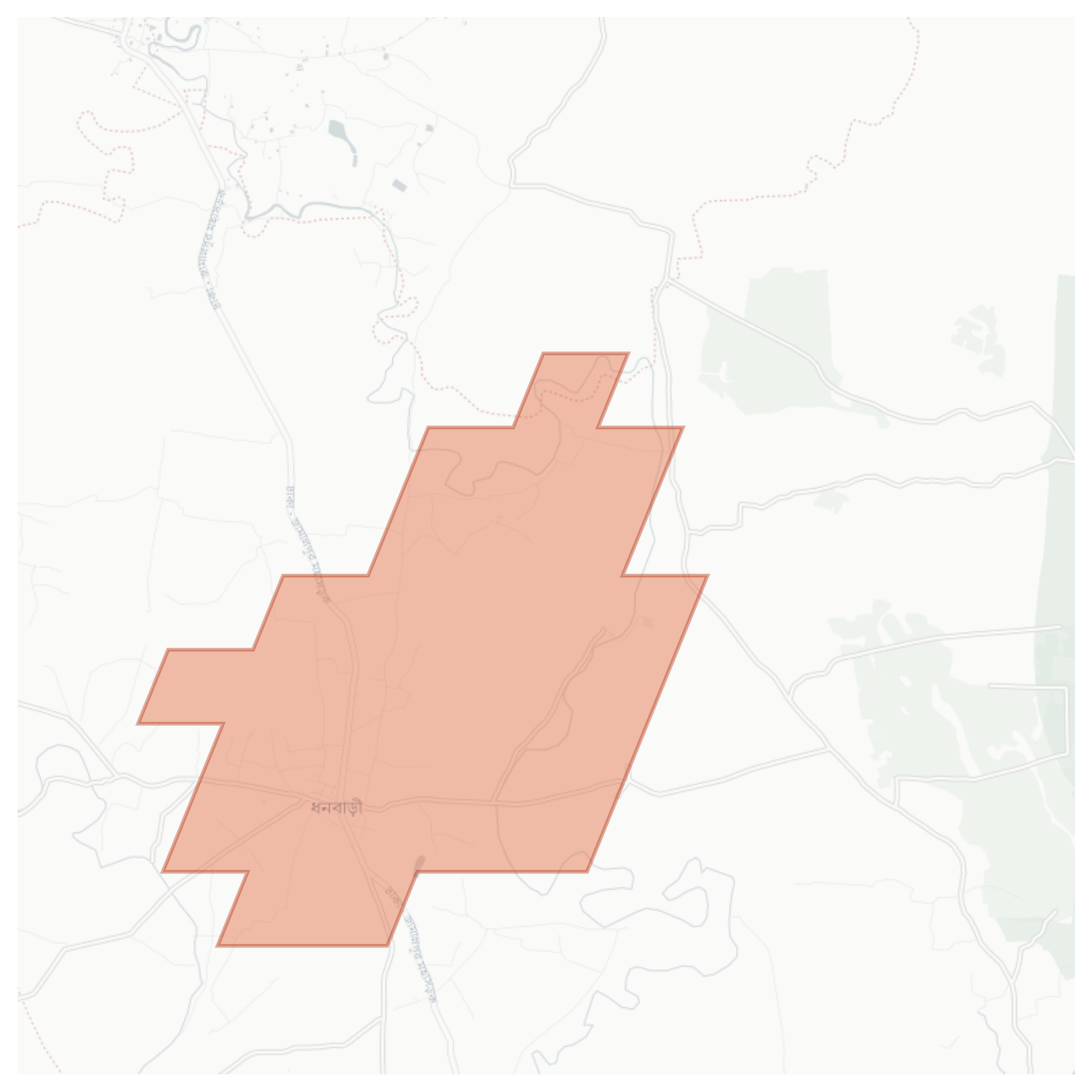 Dhanbari geographic map
