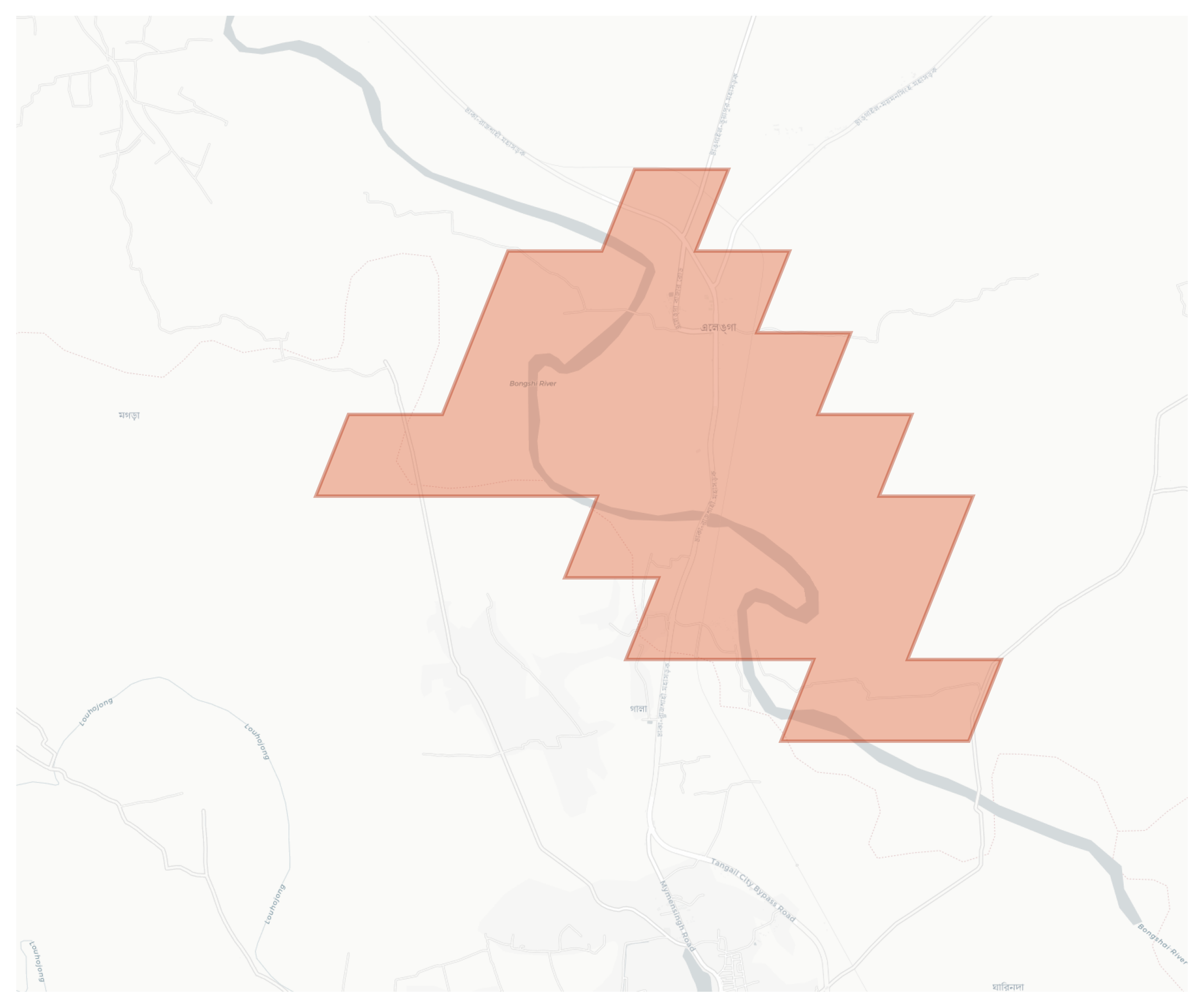 Elenga geographic map