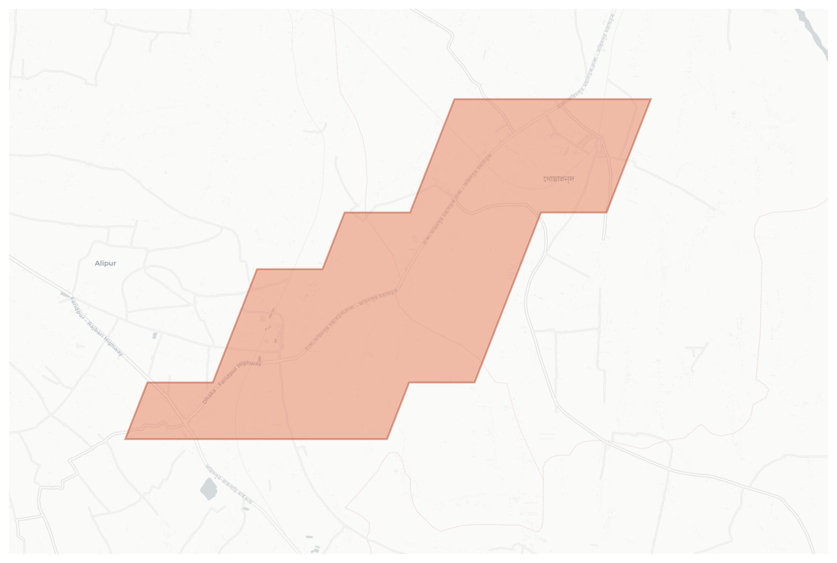 Goalanda geographic map
