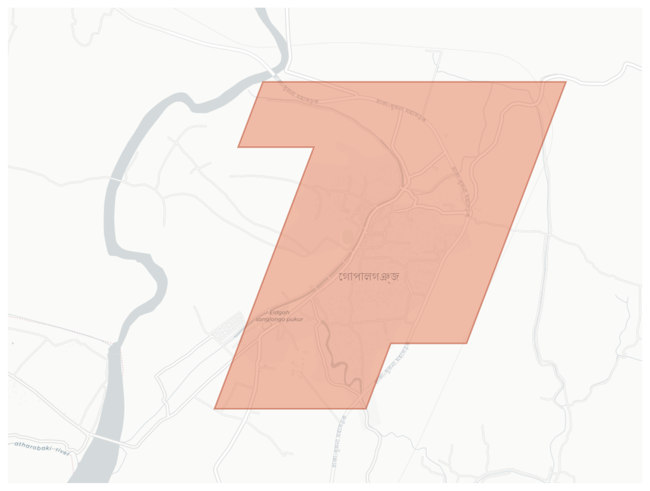 Gopalganj geographic map