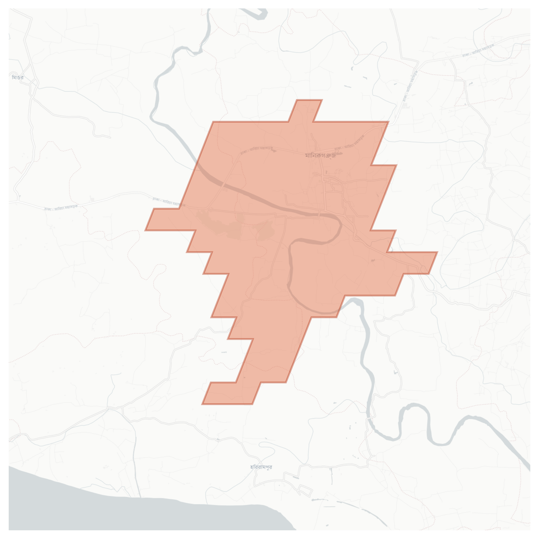 Manikganj geographic map