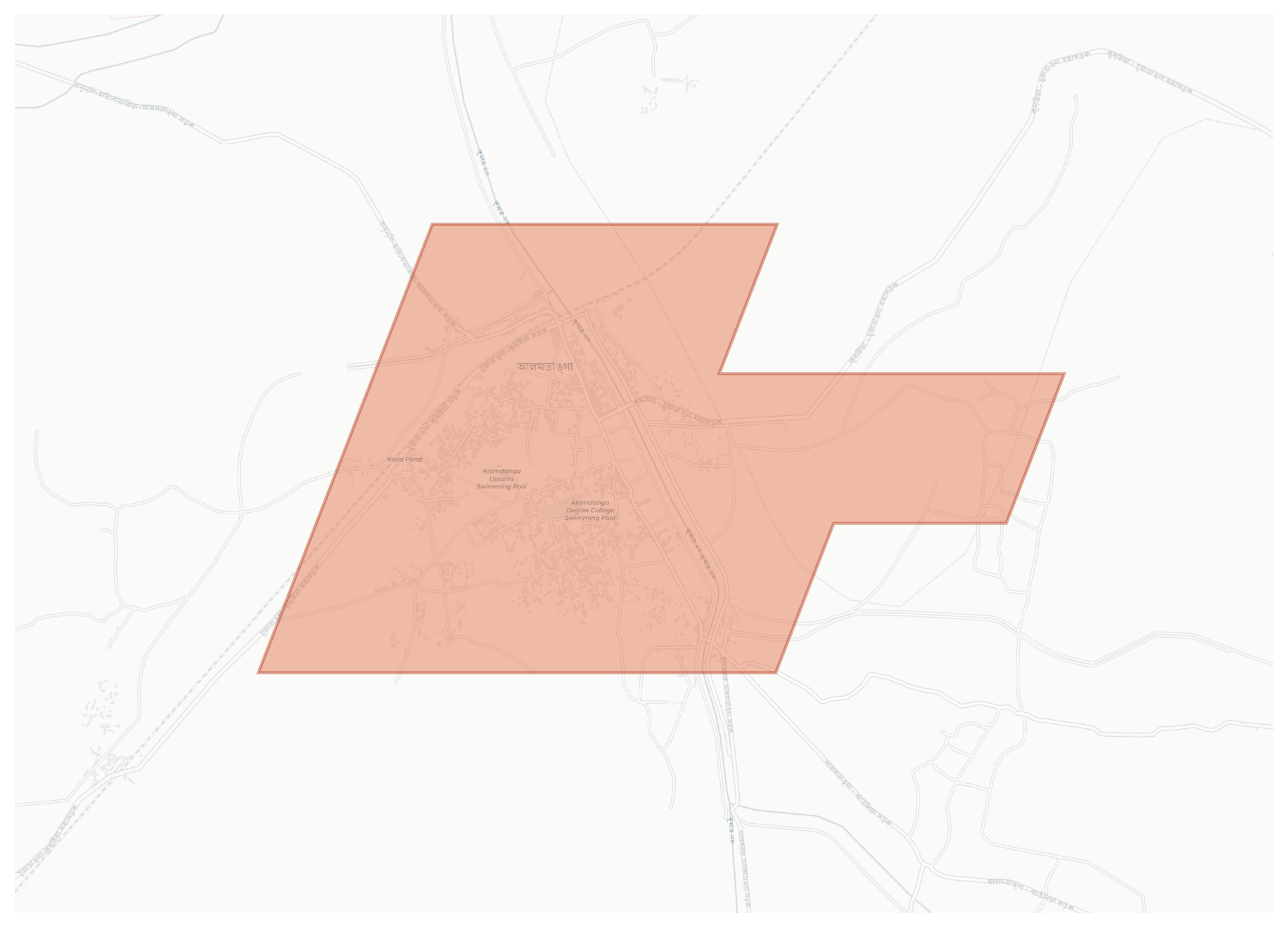 Alamdanga geographic map