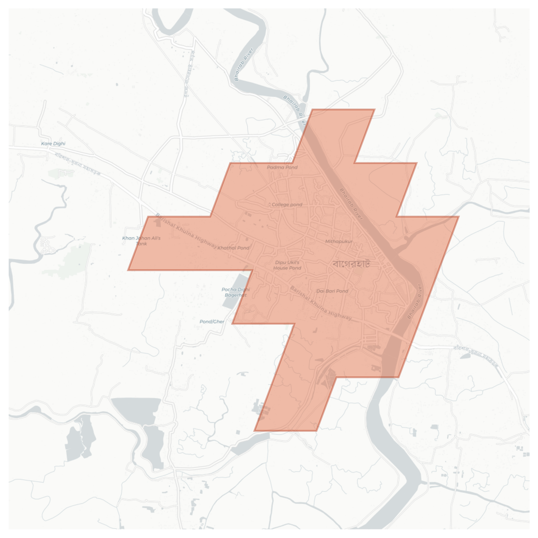 Bagerhat geographic map
