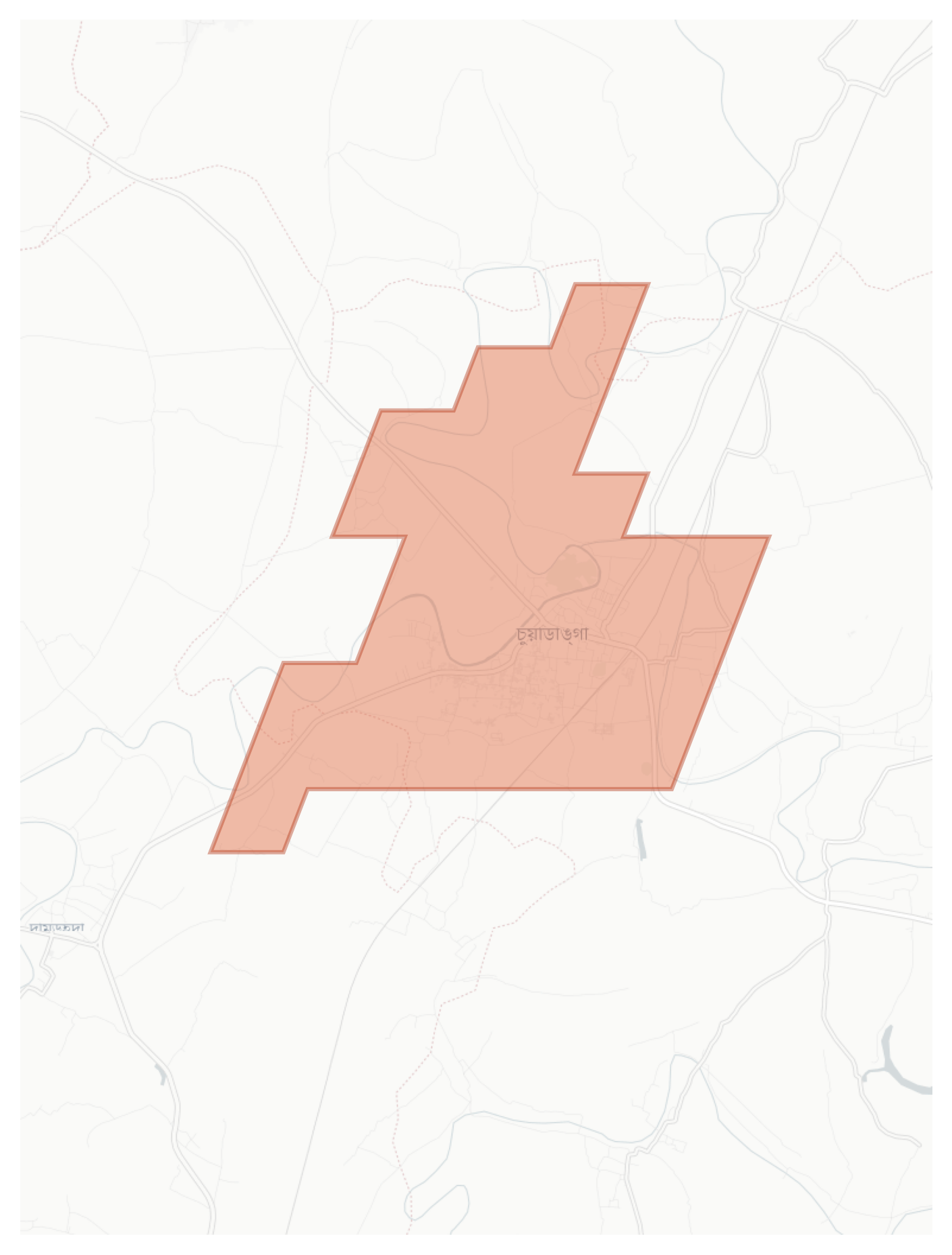 Chuadanga geographic map