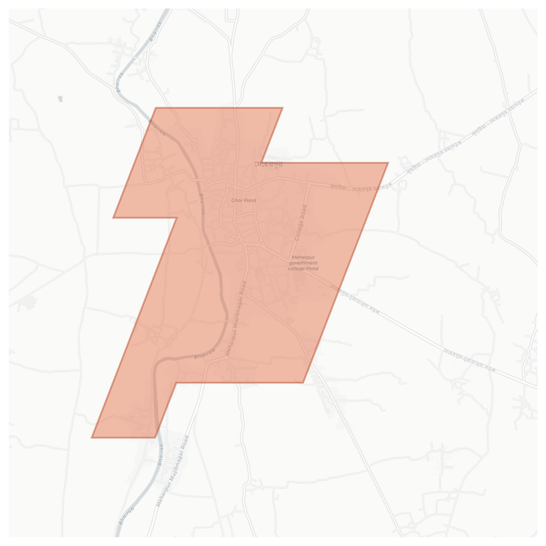 Meherpur geographic map