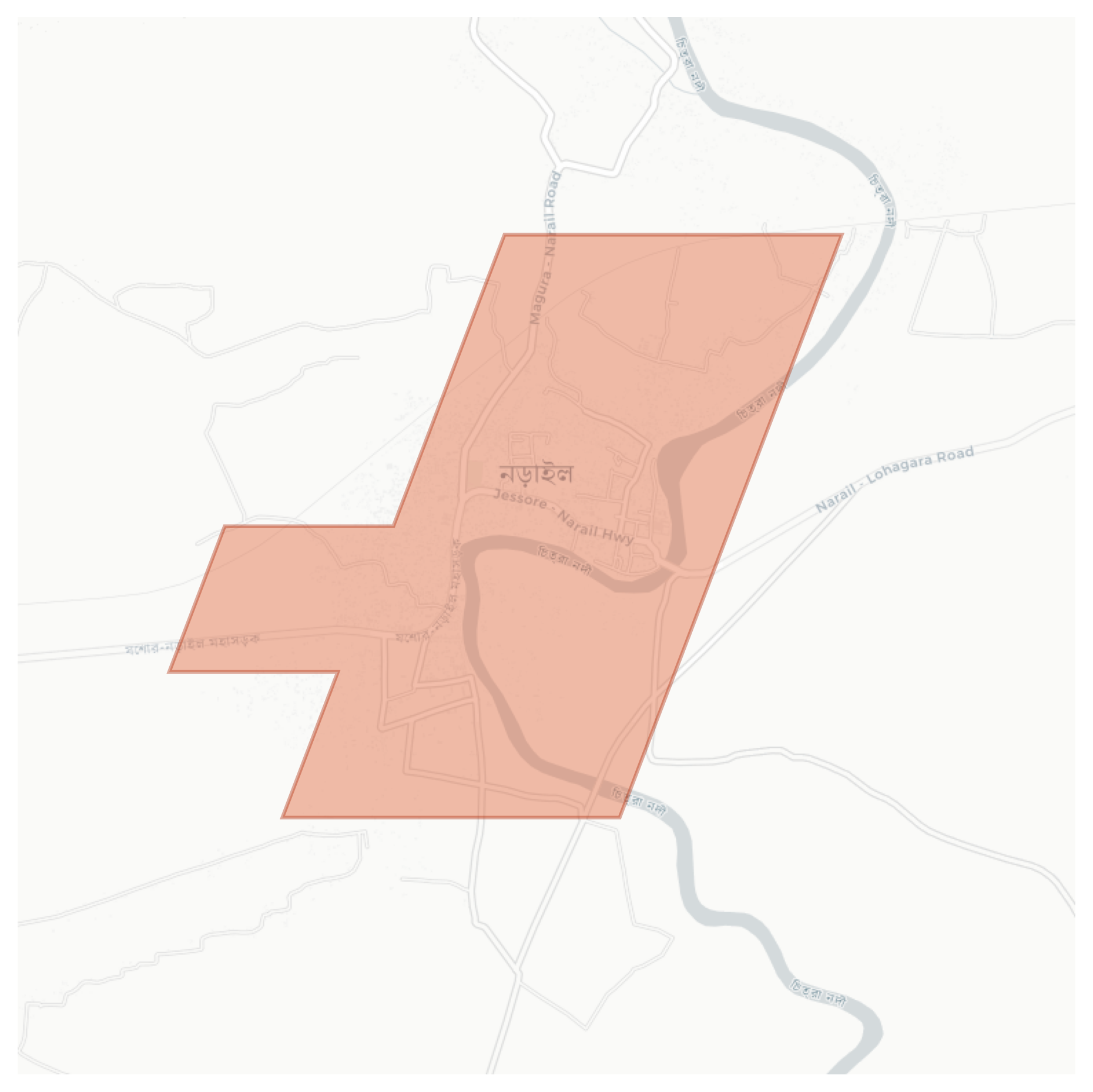 Narail geographic map