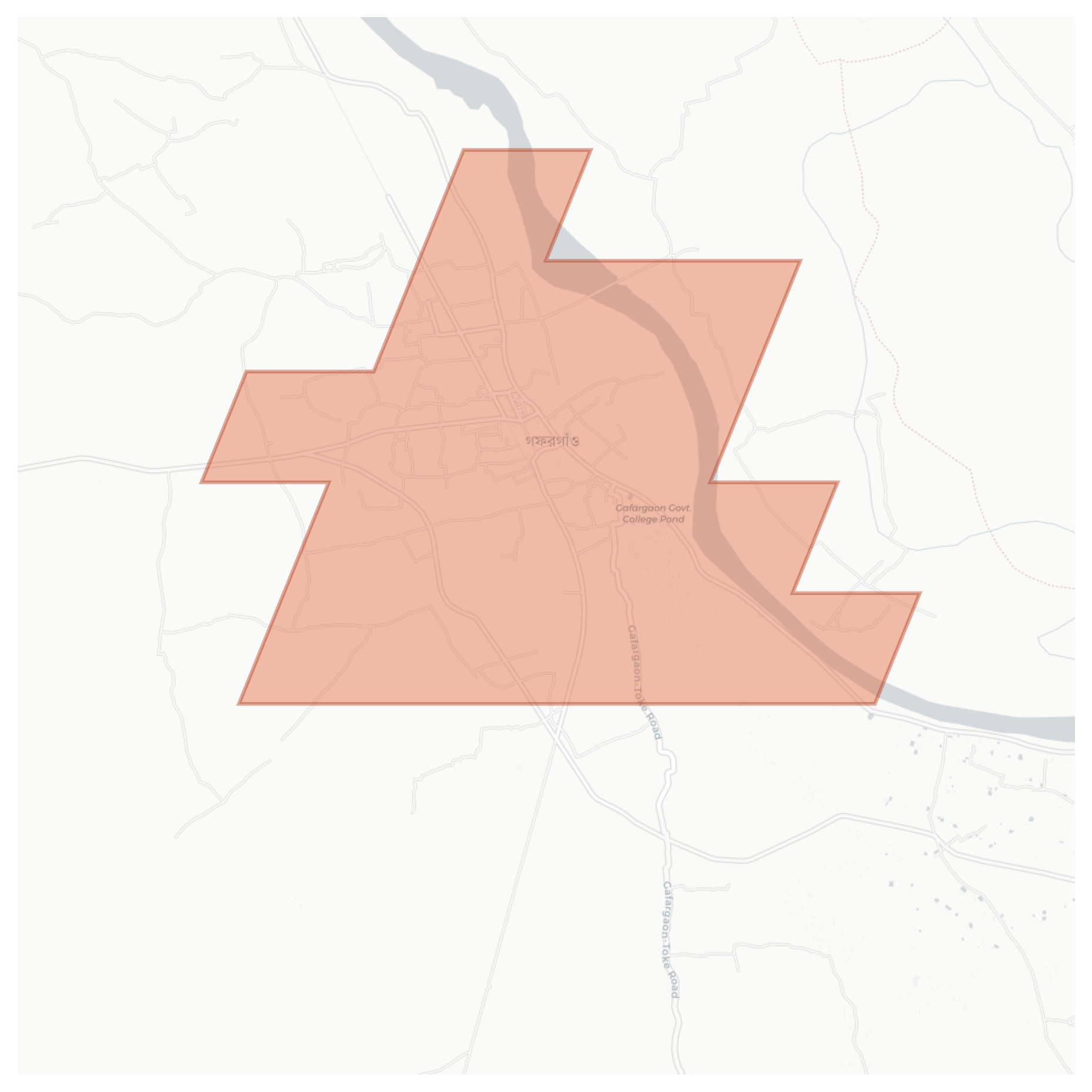 Gafargaon geographic map