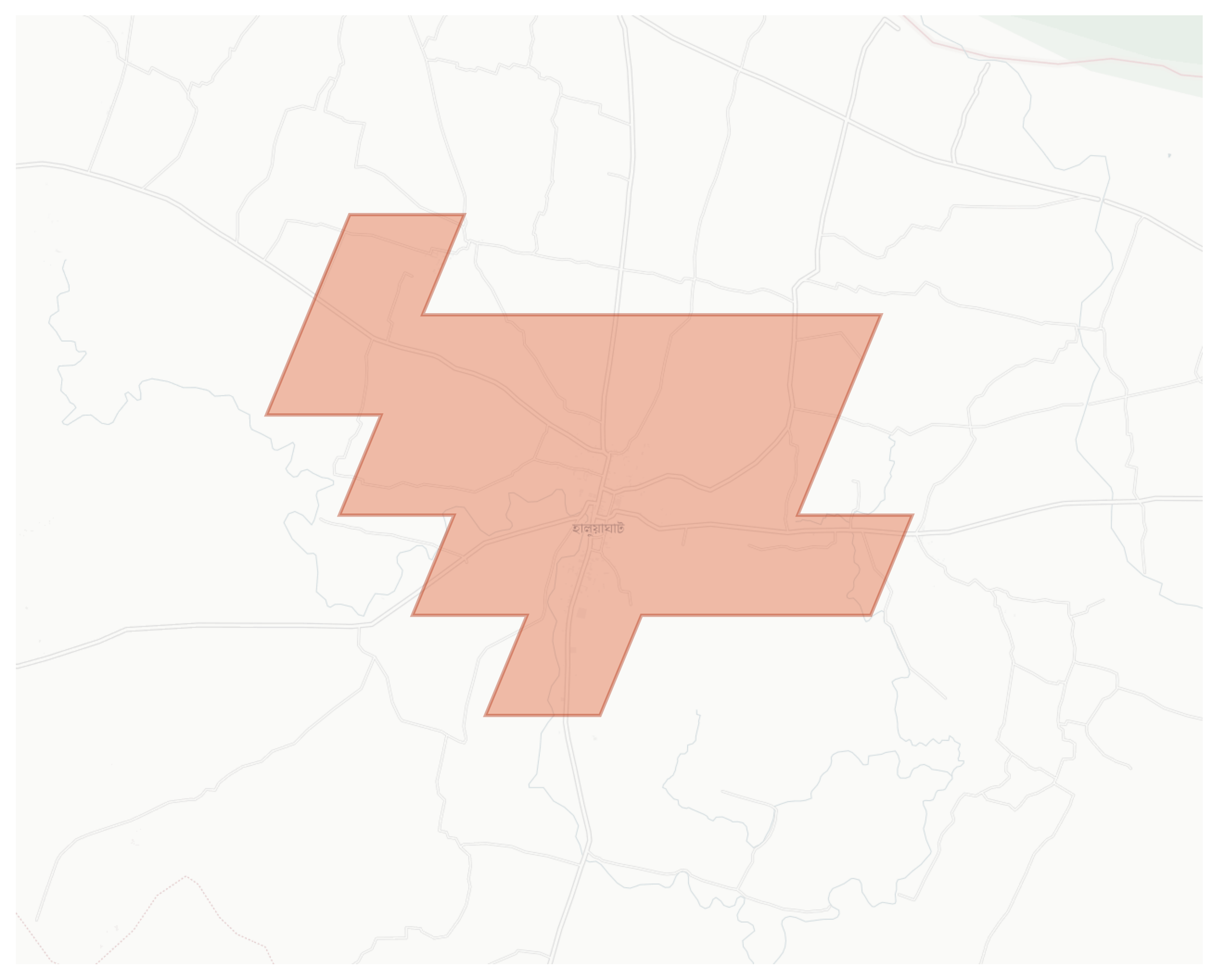 Haluaghat geographic map