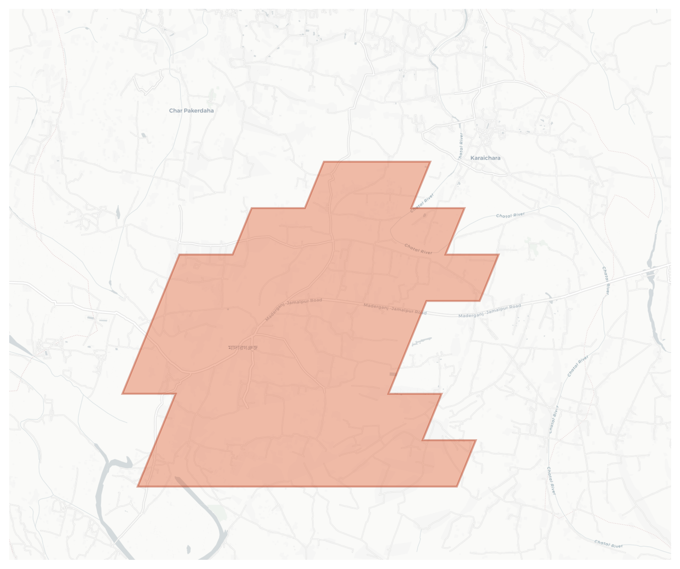 Madarganj geographic map