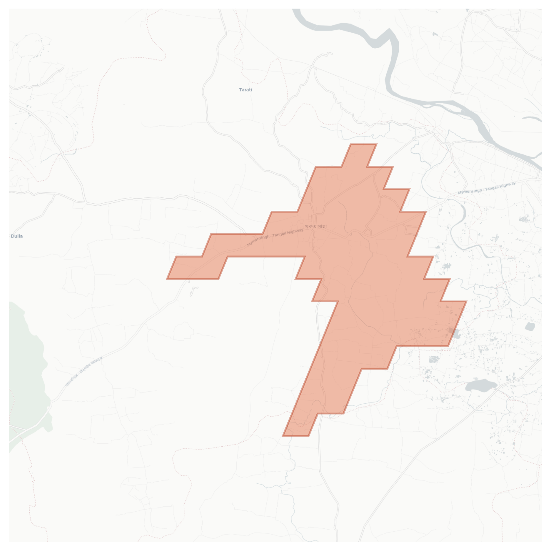 Muktagacha geographic map