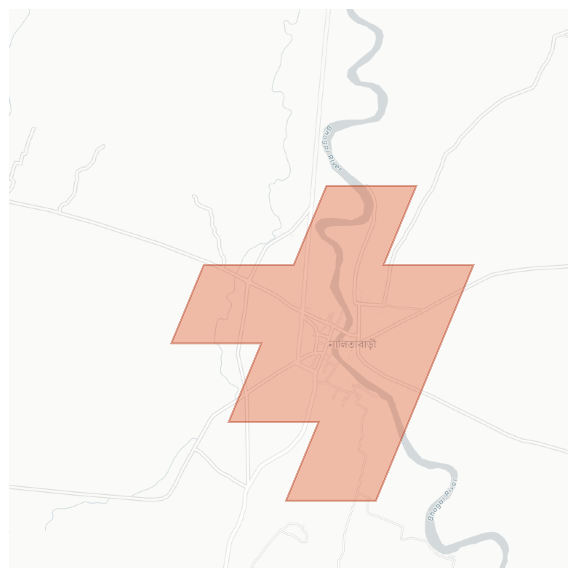 Nalitabari geographic map