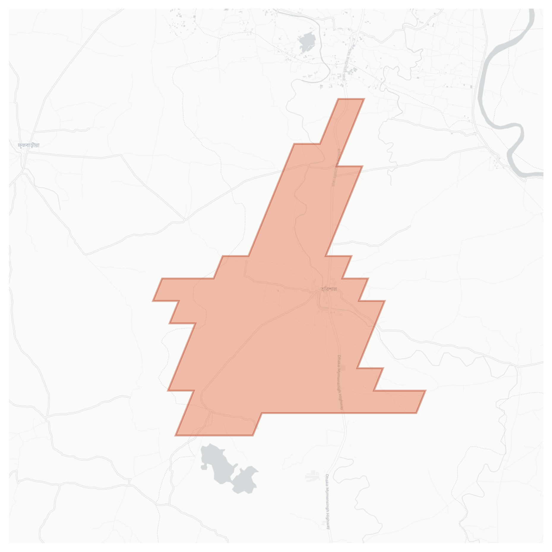 Trishal geographic map