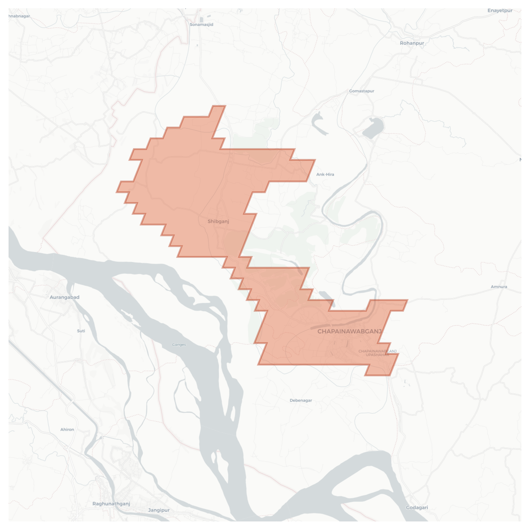 Chapainawabganj geographic map