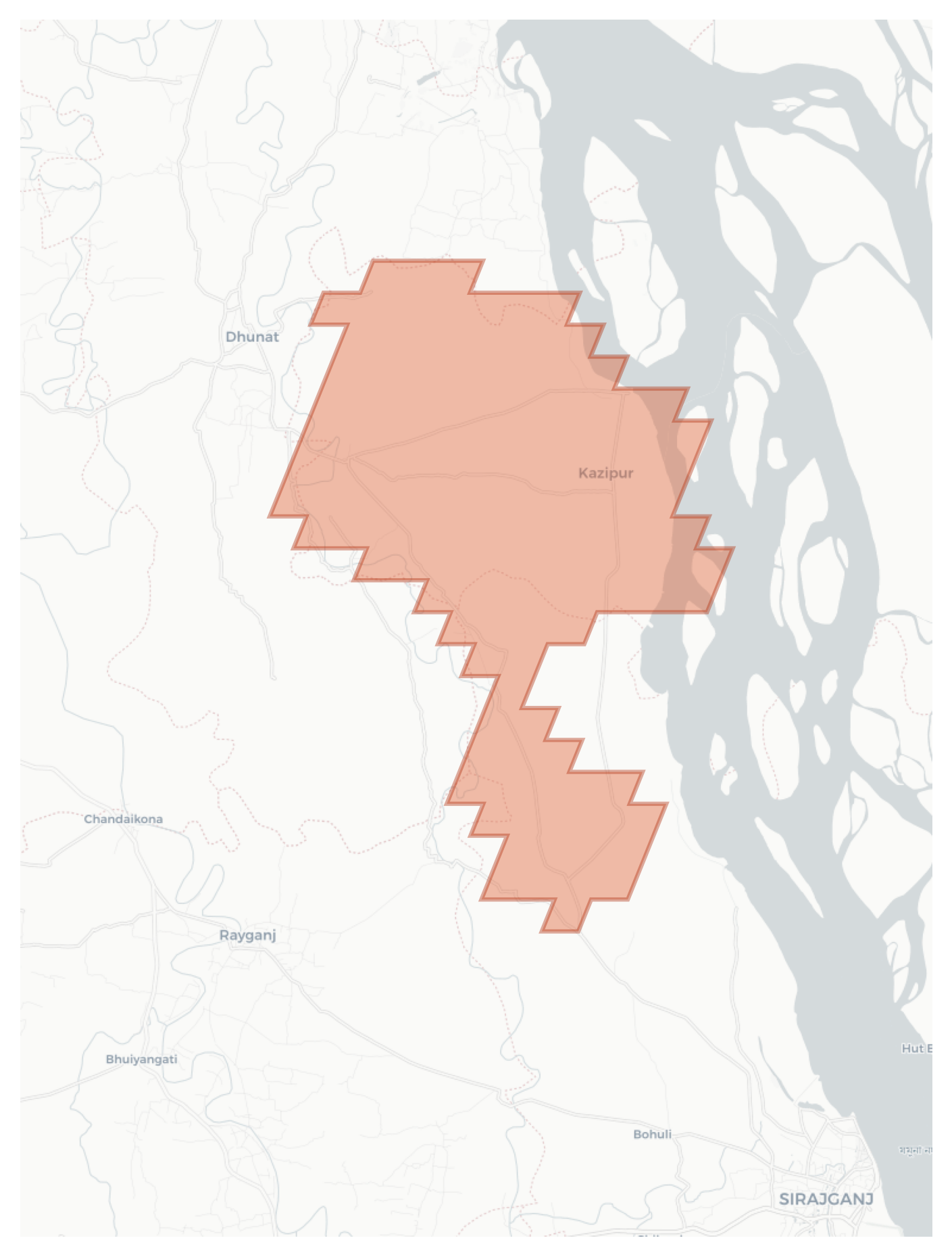 Kazipur geographic map