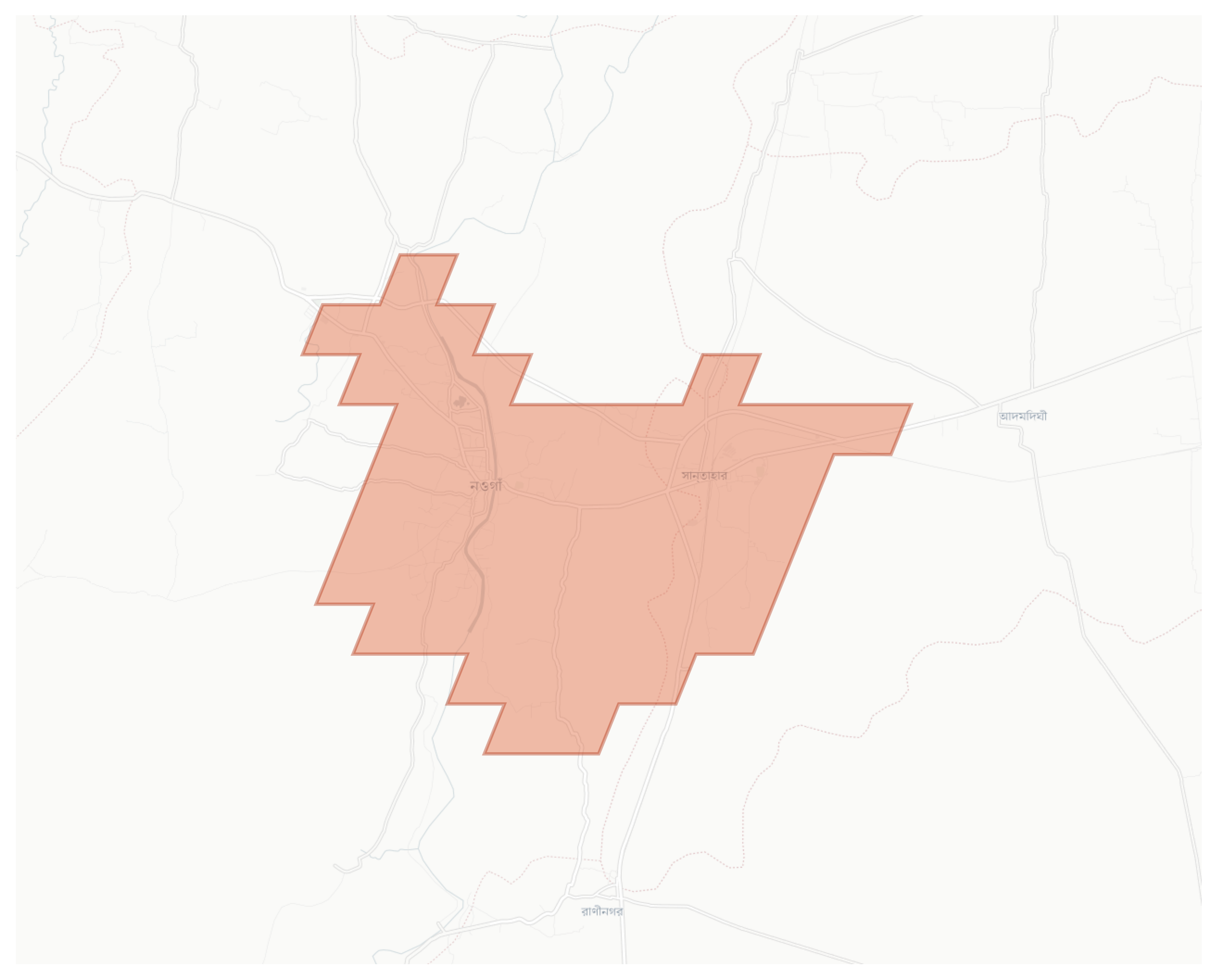 Naogaon geographic map