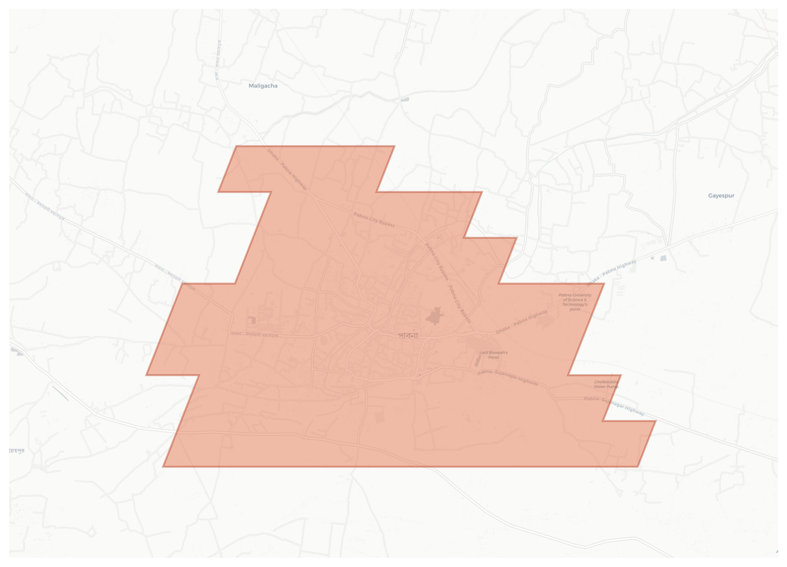 Pabna geographic map