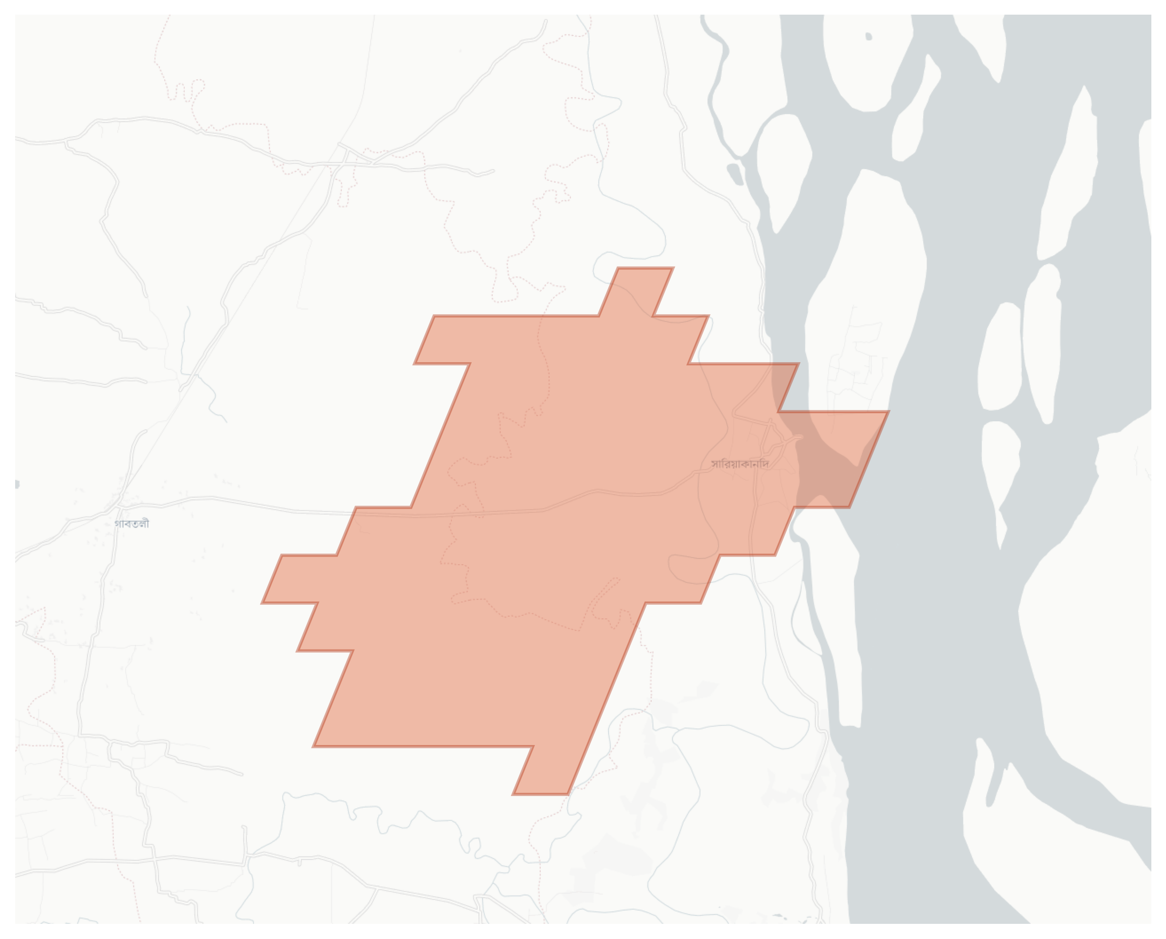 Sariakandi geographic map