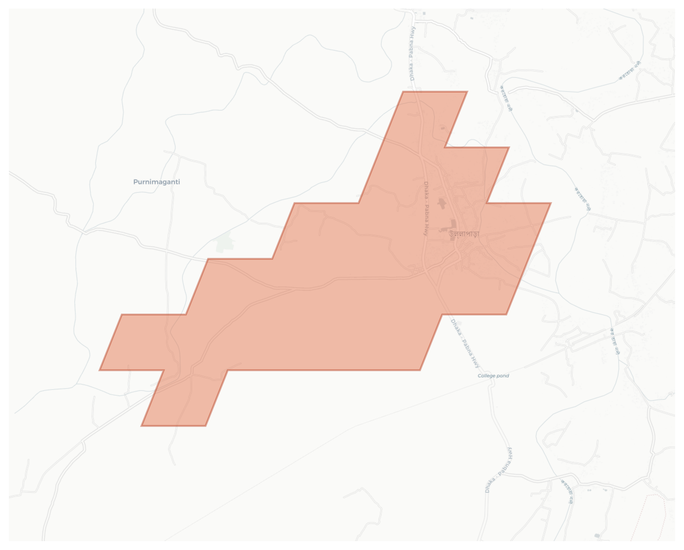 Ullapara geographic map