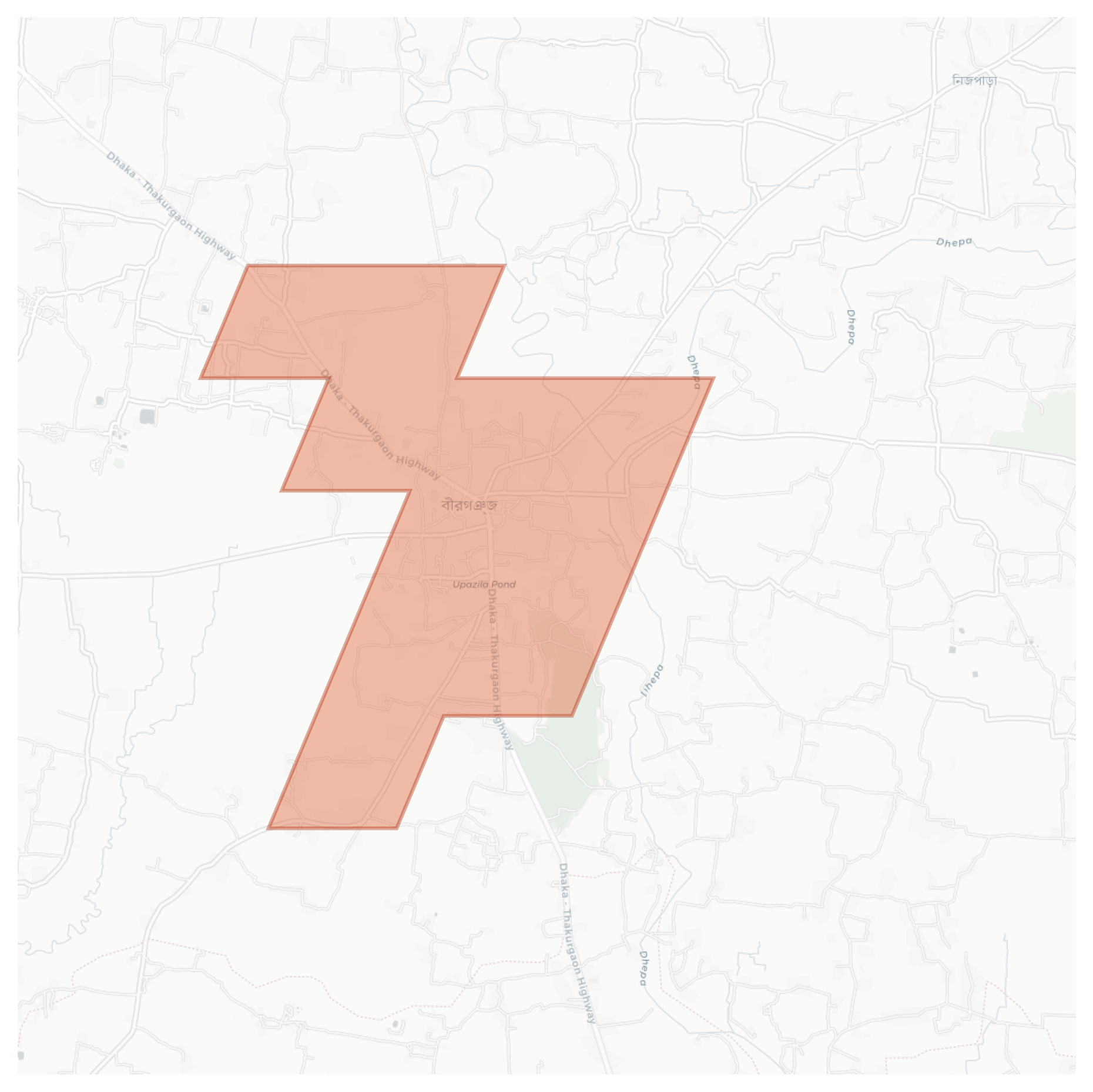 Birganj geographic map