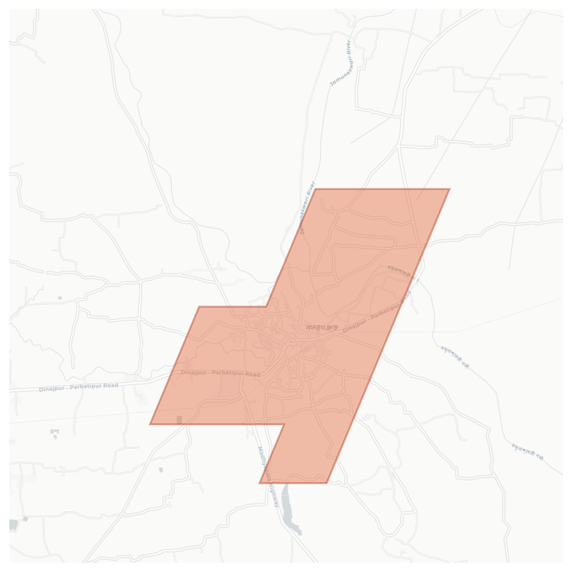 Bodorganj geographic map