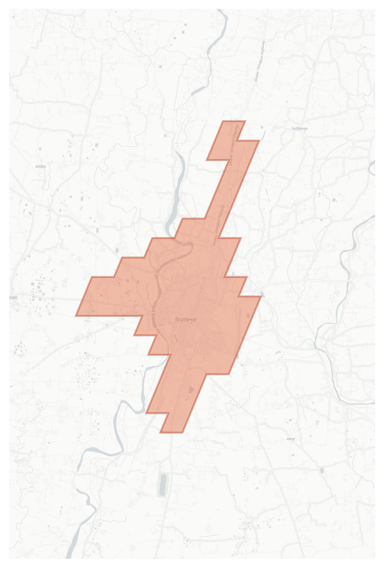 Dinajpur geographic map
